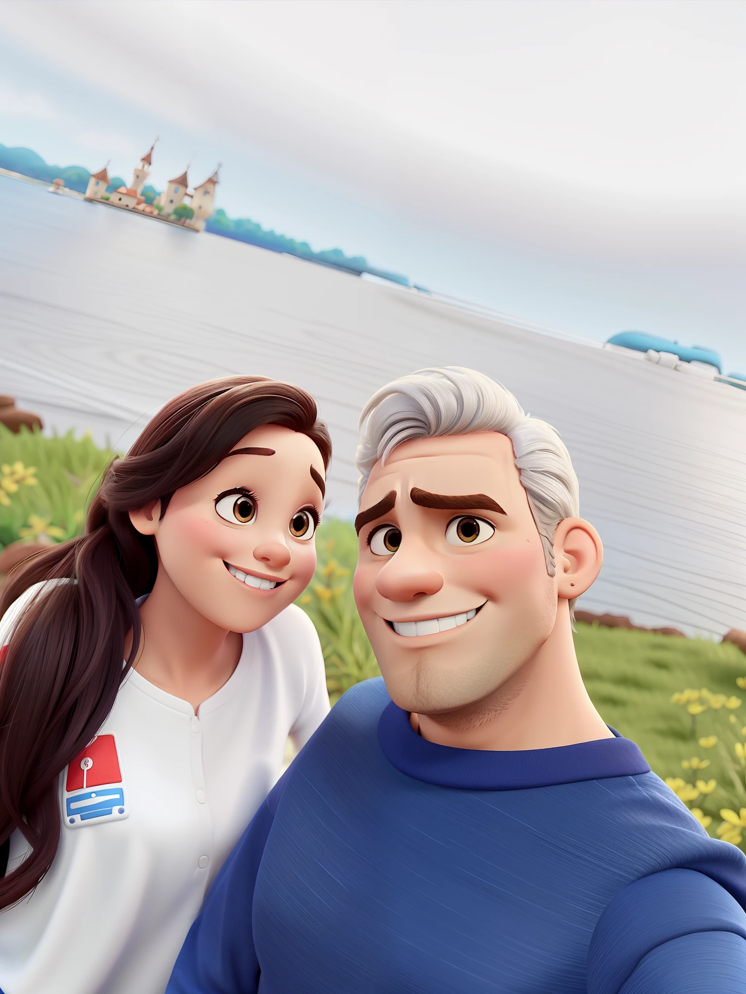 Casal estilo Disney pixar, alta qualidade, melhor qualidade