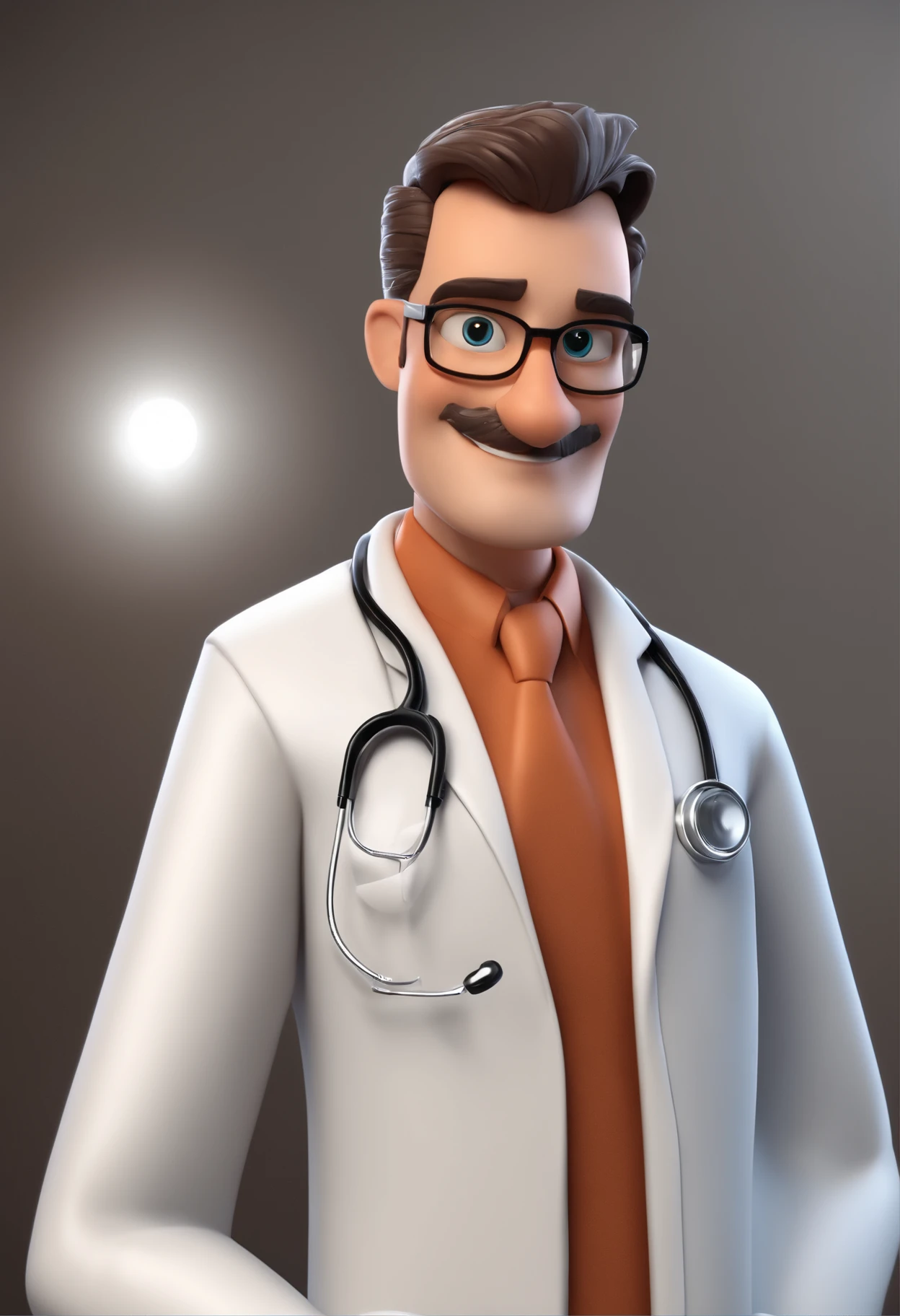 Cartoon Character of a Doctor Man and a Doctor Woman with Lab Coat and Stethoscope , Un personaje animado, stylized character, Rendering animation styles, 3D estilizado, , 3D render estilizado, Toon renderizar keyshot, Personaje 3D, Personaje 3D, Renderizado 3D estilizado, Renderizado de 3 caracteres D, Personaje de dibujos animados, Personaje de primer plano, Pose del personaje, (estilo pixar) (Bokeh) (La mejor calidad) (Piel detallada) (Textura detallada) (8k) (arcilla) (cinematic lighting) (foco nítido，Se sienta y ahueca la parte superior del cuerpo