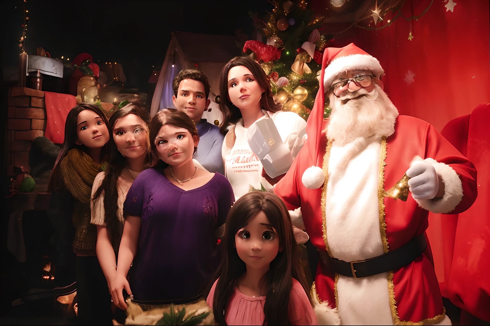 family, christmas, atmospheric perspective, 8k, super detail, ccurate, best quality
