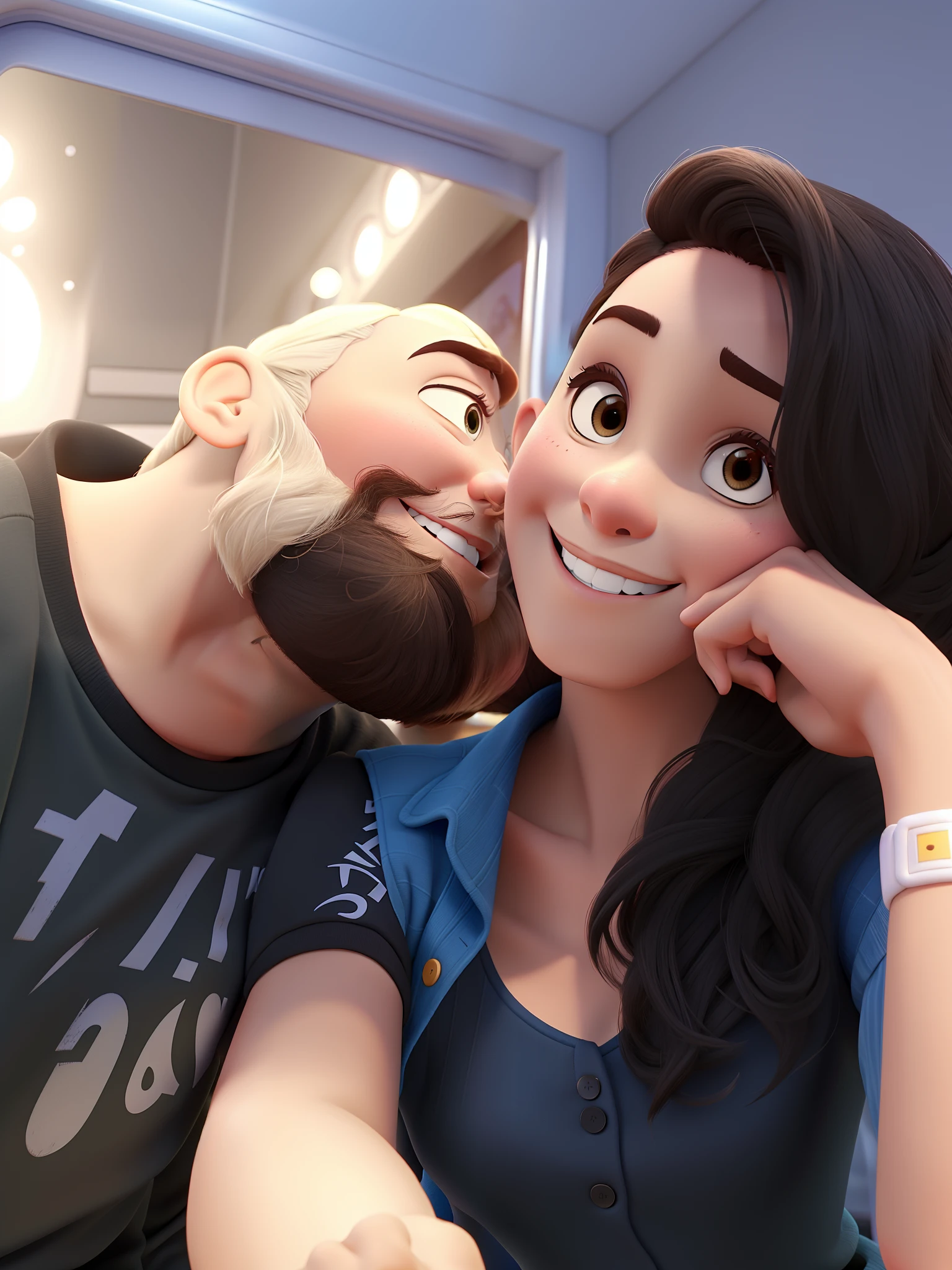 Casal estilo Disney pixar, alta qualidade, melhor qualidade