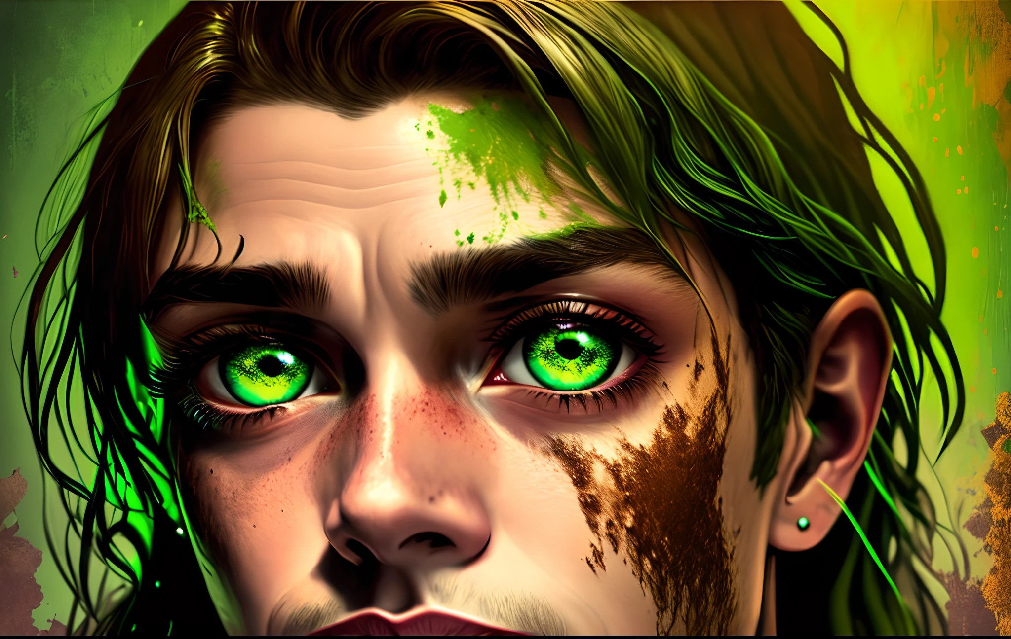 Homem loiro, de olhos verdes com um leve topete