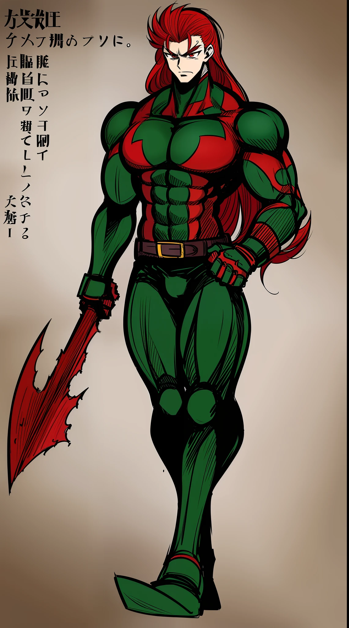 tall man, , long hair, red hair, muscular male,portrain solo focus, 1character, sentai armor, , man berserker, fantasy medieval,walking, full body, walking, stanfding,