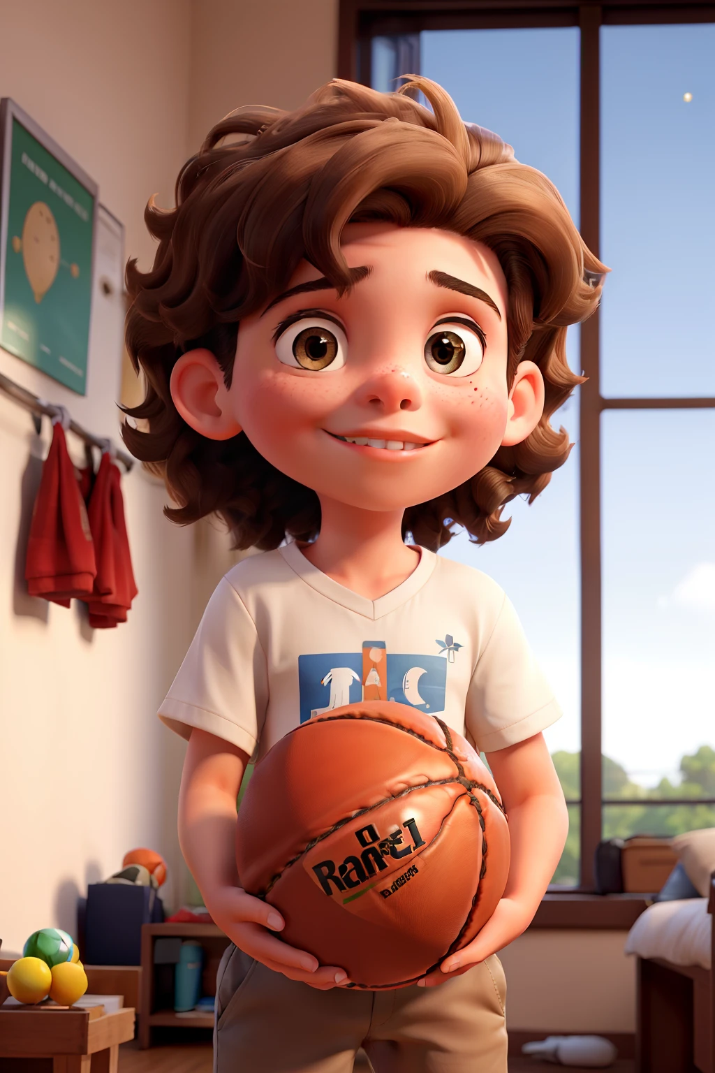 Raising a 10-year-old who loves to play ball, the hair is light brown on top big and bottom shaved,ele tem pelo branca