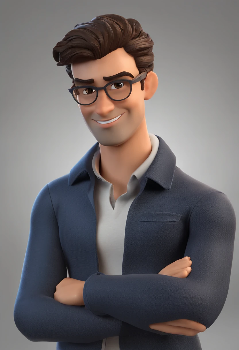 Personagem de desenho animado de um jovem homem, com uma camisa preta, sentado atras de um mesa, entrepreneur, on an office desk, um personagem animado, Caractere estilizado, animation style rendering, 3D estilizado, Arnold Maya render, 3 d render stylized, toon render keyshot, Personagem 3D, Personagem 3D, 3d rendering stylized, 3 d character render, personagem de desenho animado, Personagem de close up, Pose de personagem, (Estilo Pixar) (master part:1.2) (Bokeh) (best quality) (pele detalhada) (textura detalhada) (8k) (argila) (Cinematic lighting) (foco nítido，Senta e vaza a parte superior do corpo