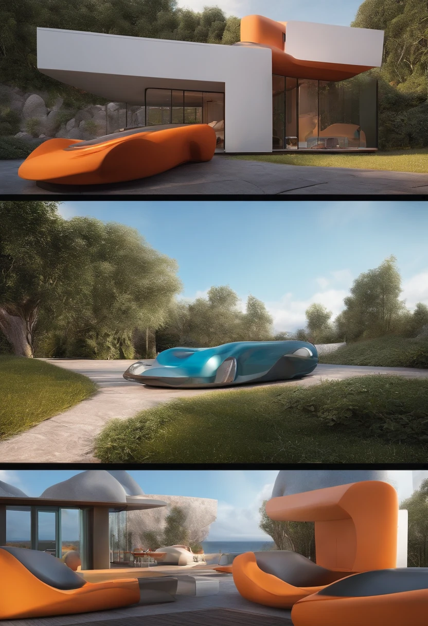 Um arquiteto de sonhos futurista, mas realista, inspired by Pixar animation, de perto. The character takes center stage with captivating facial expressions, oferecendo um toque de irrealidade.