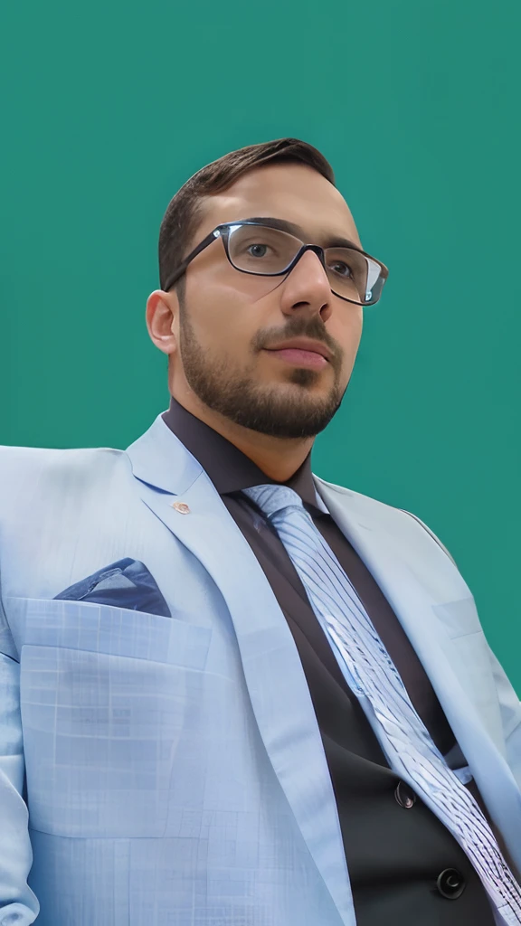 There's a man in a suit and tie with glasses, foto de perfil profissional, imagem profissional, andres rios, david rios ferreira, Mohamed Chahin, amazing professional picture, wearing a suit and glasses, juan diaz canales, Ahmad Merheb, teal suit, Foto profissional detalhada, Khyzyl Saleem, henry ascensio, Hicham Habchi, Alex