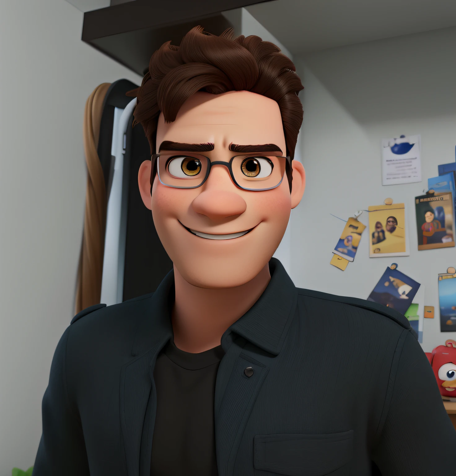 um homem estilo disney pixar, alta qualidade, melhor qualidade