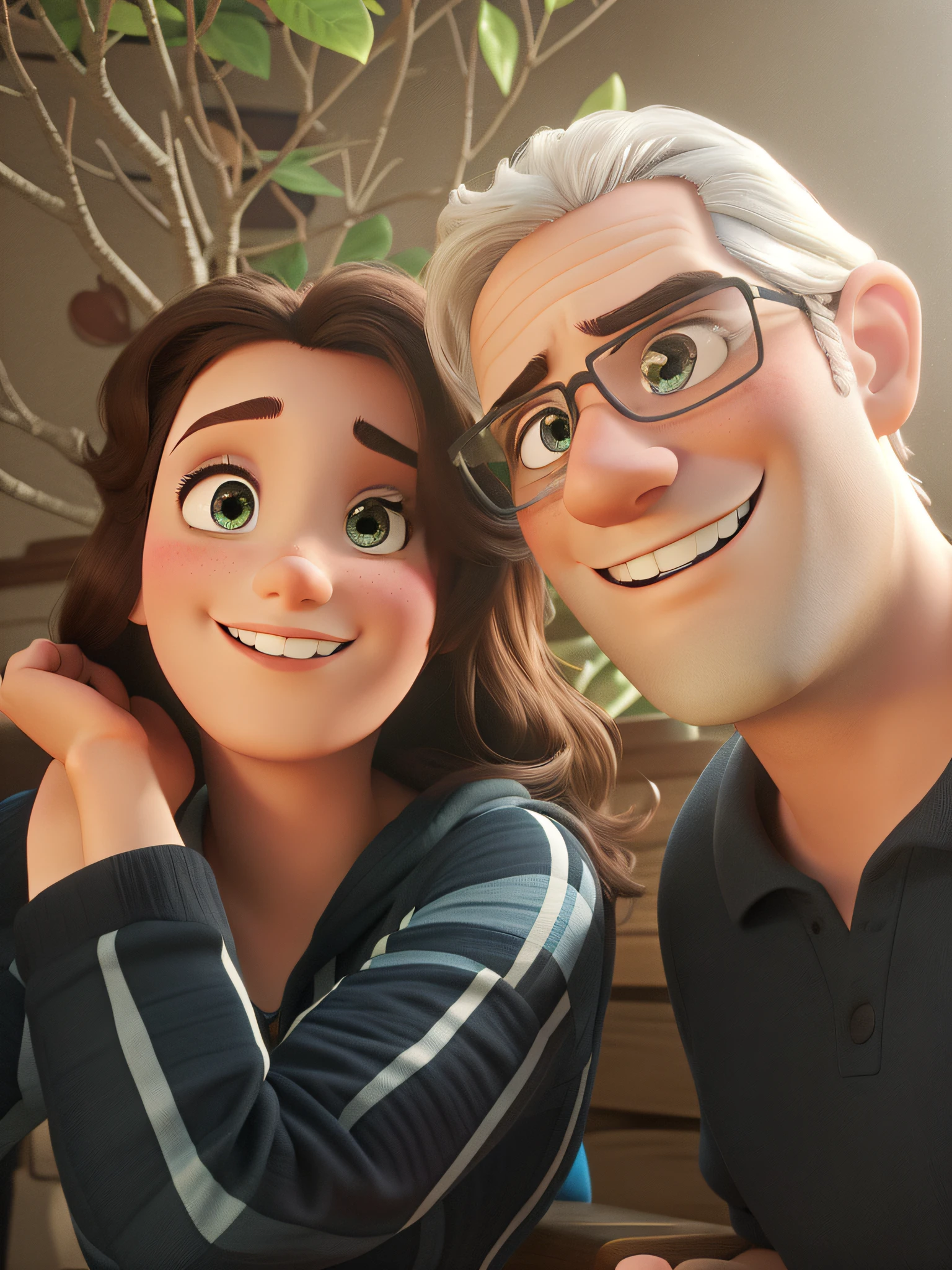 casal no estilo disney pixar, alta qualidade, melhor qualidade