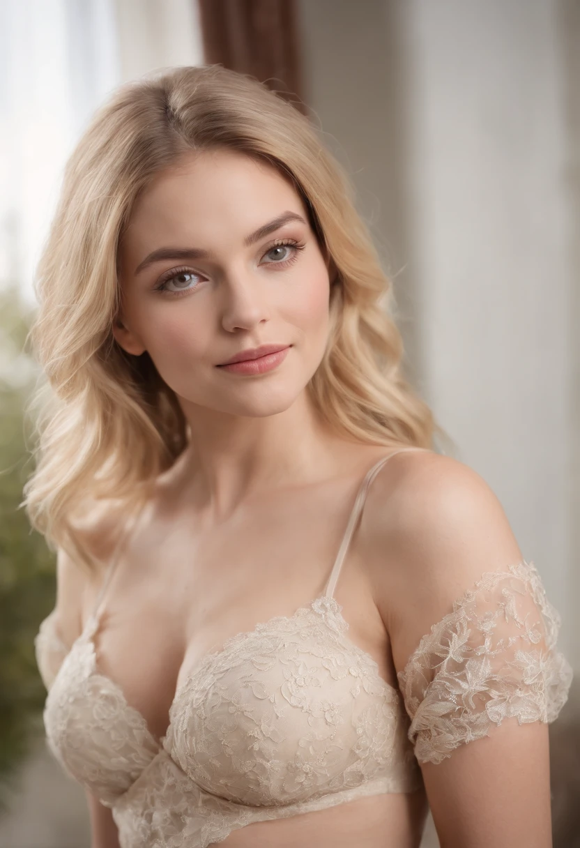 Belle blonde portant un ensemble en dentelle rouge, Very detailed, 52 ans, mom, visage sexy, natural wavy hair, yeux bleus, High resolution, Masterpiece, Best quality, intricate high detail, highly detailed, mise au point nette, detailed skin, realistic skin texture, texture, detailled eyes, professionnel, 4K, sourire charmant, filmed on Canon, 85 mm, faible profondeur de champ, Couleur Kodak Vision, perfect fit body, Extremely detailed, photographier_\(ultra\), photoreallistic, Realstic, Post-traitement, maximum details, roughness, real life, ultra realist, photorealism, photographie, 8K UHD, photographie