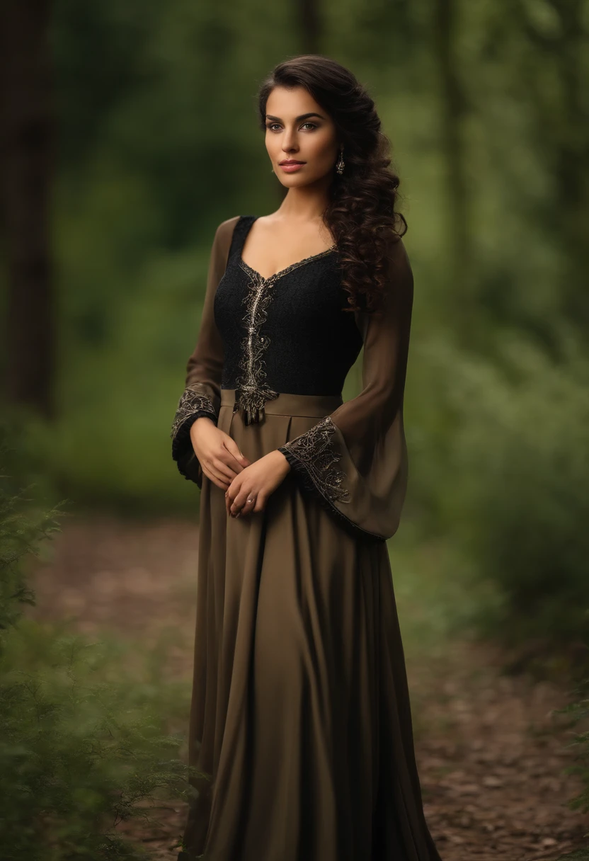 4k, Realistic, Muito Detalhe, there is a girl in a wood, She's a Samurai, tema guerra, roupas macias, cabelos longos, usando legging, 25 anos, corpo inteiro, usando sapatos gucci, mostrando a bunda pelada, buceta rosa