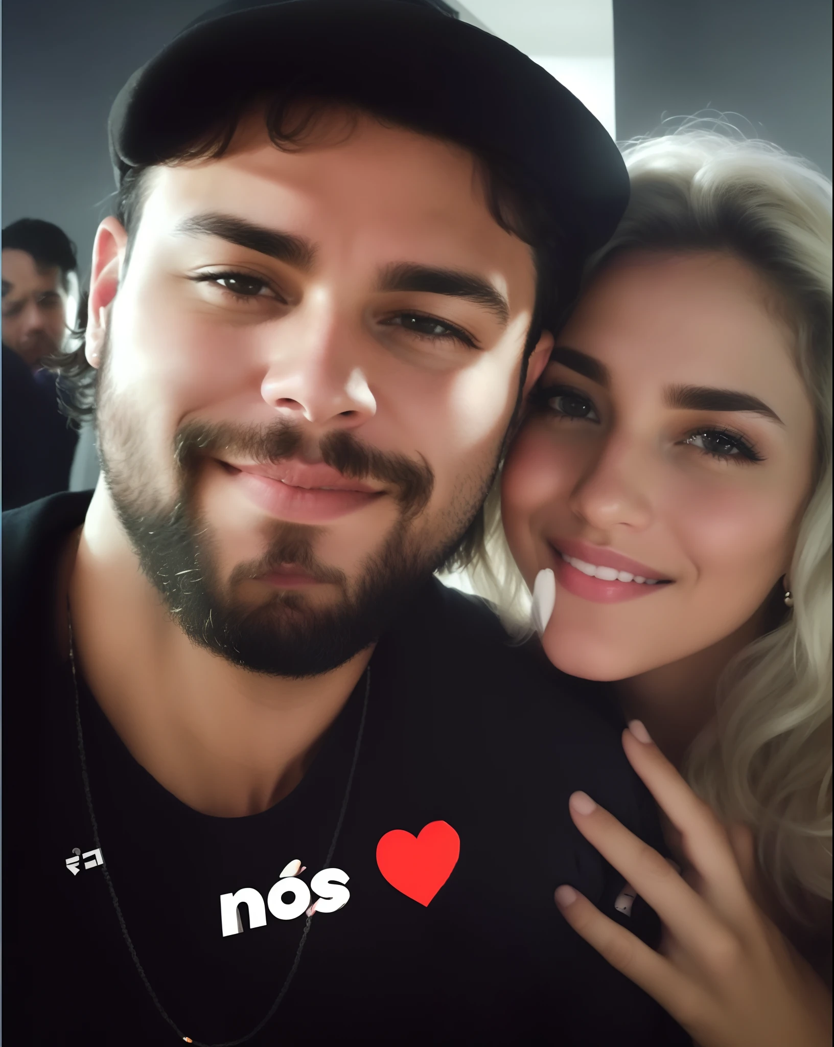 there is a man and a woman that are posing for a picture, Directed by: Nandor Soldier, they are in love, Dan dos Santos, instagram post, instagram story, selfie apaixonada, Noite!, caio santos, Borja, Nekro Borja, Miguel Iglesias, muito definido, foto do instagram, by Amelia Peláez, Casal feliz