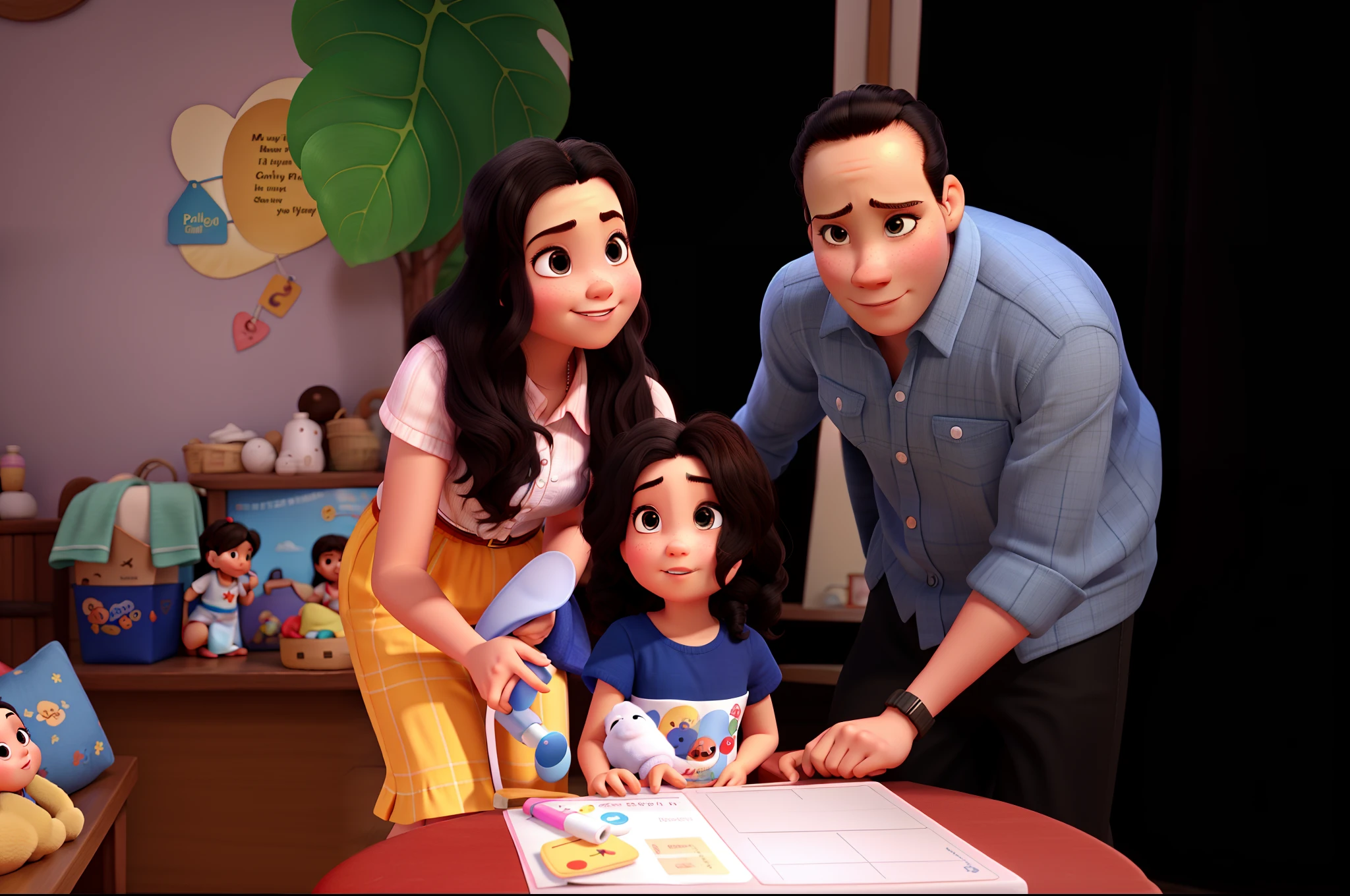 pai, Mother Girl Small Hair, Disney pixar |