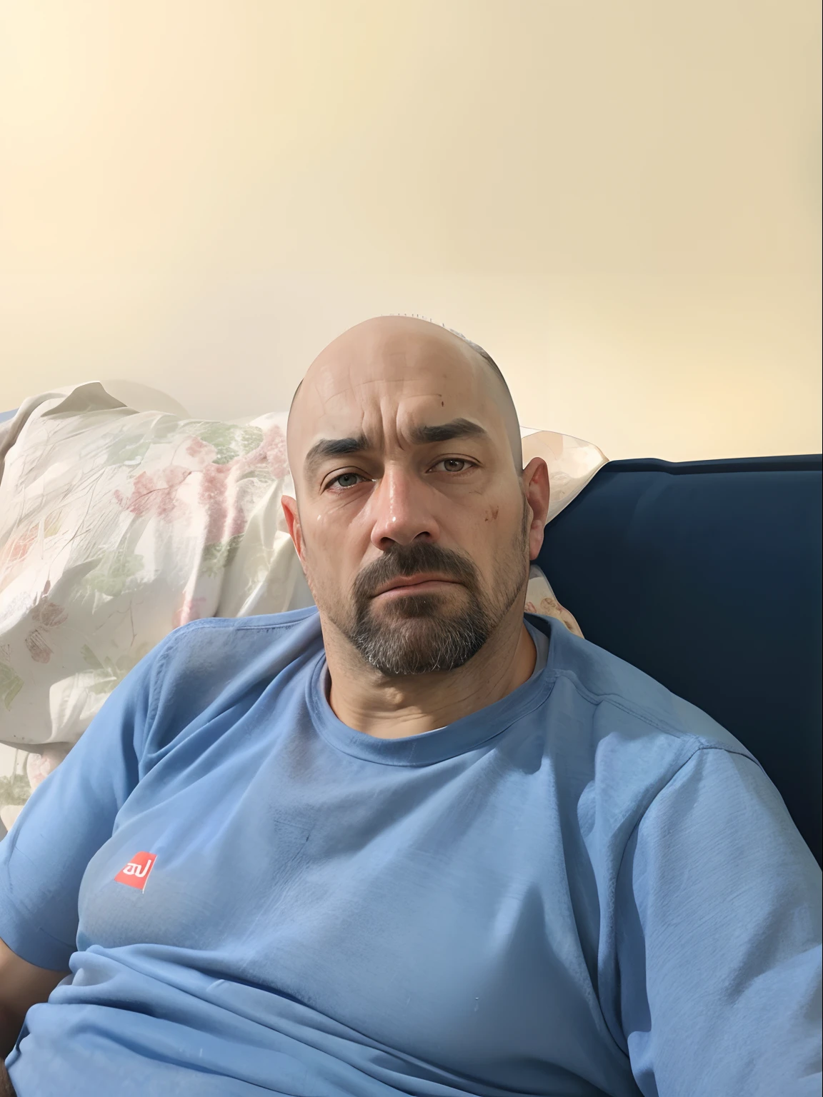 50 year old man face ,no hair details
