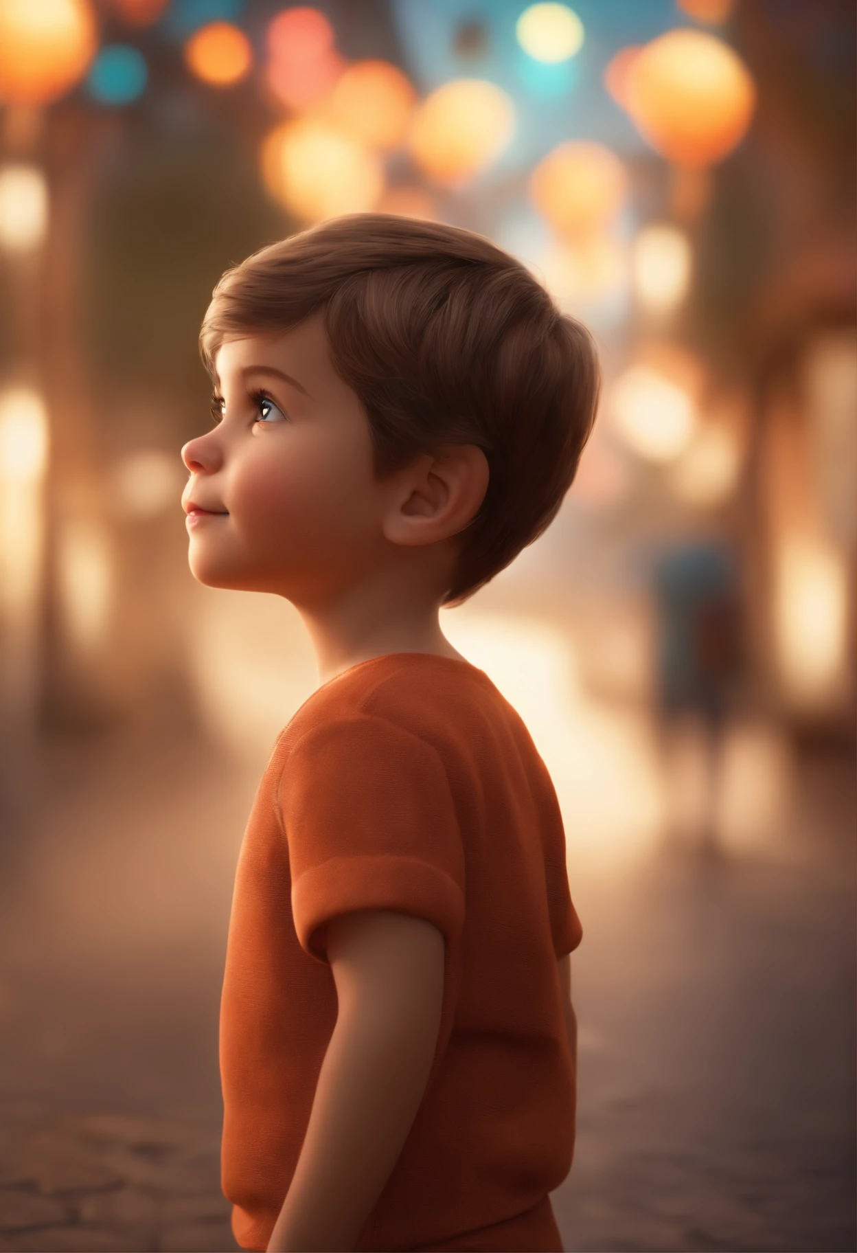 a happy cute standing short hair, vestindo uma fantasia espacial, , fundo branco, barnet, Tom, Estilo Pixar, ....3d, desenhos animados, rosto detalhado, asymmetrical 16k