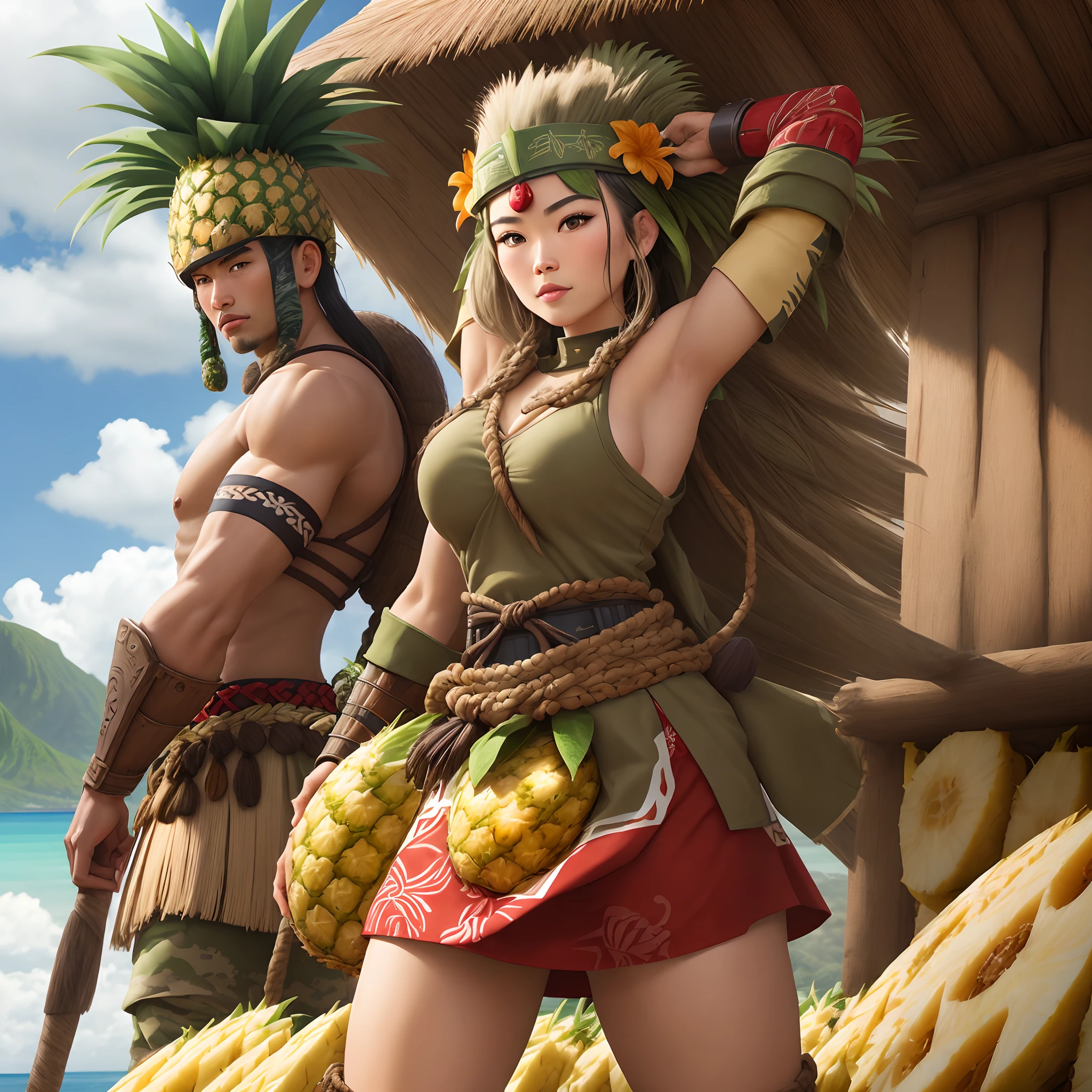 Pineapple, Warrior, Military, Polynesian, Operations