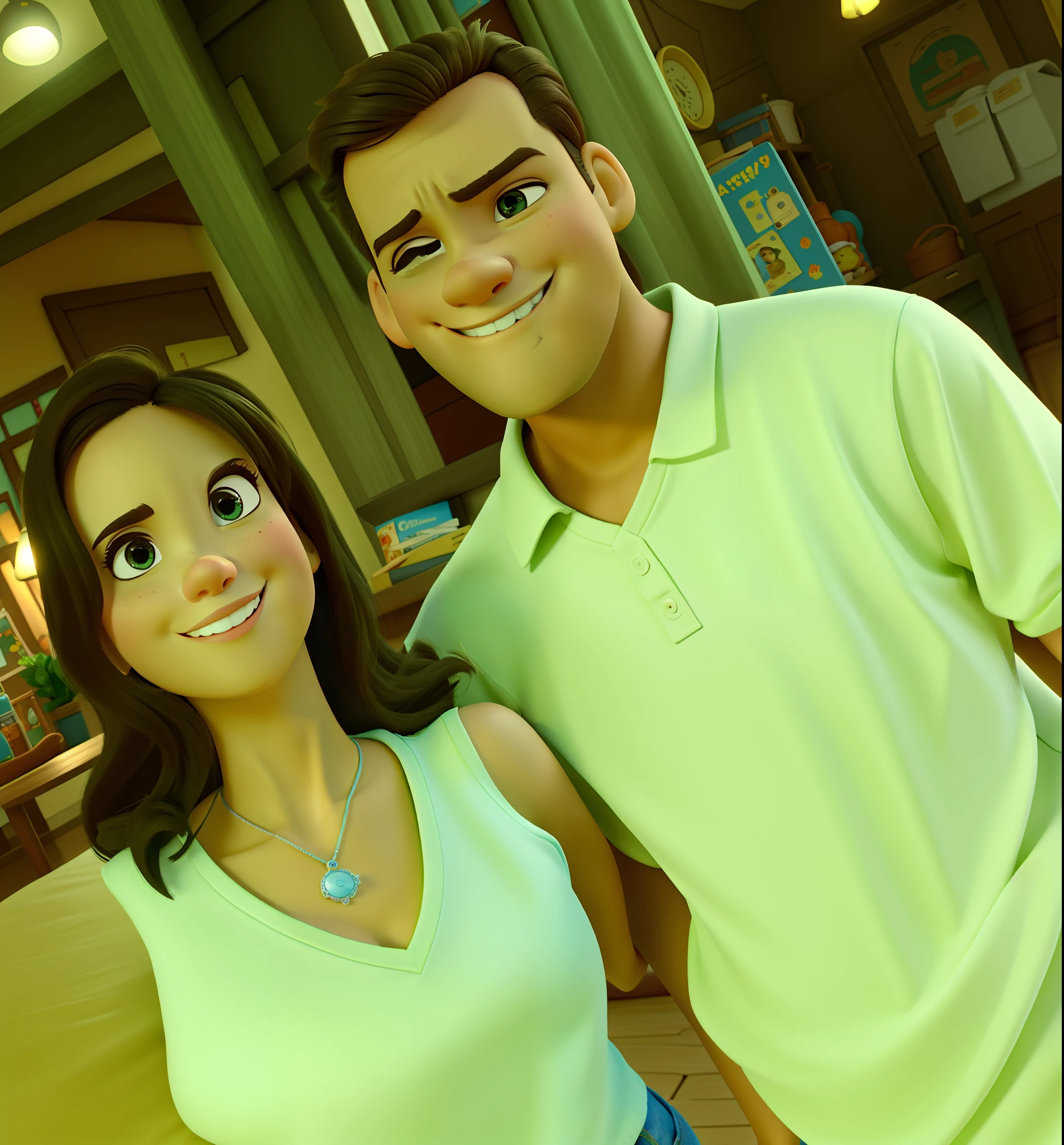 Casal estilo Disney pixar, alta qualidade, melhor qualidade