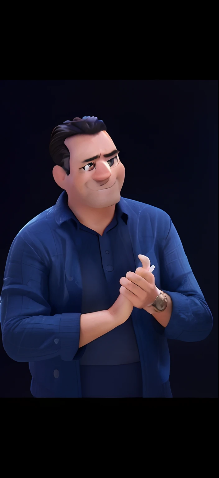 personagem dos desenhos animados de um homem, assistente social, cabelos pretos,  curto,  e uma camisa azul, entregando cadeiras rodas, muletas, andadores, For people with disabilities, animation character, Caractere estilizado, animation style rendering, 3D estilizado, Arnold Maya render, 3 d render stylized, toon render keyshot, Personagem 3D, Personagem 3D, 3d rendering stylized, 3 d character render, personagem de desenho animado, Personagem de close up, Pose de personagem,  (Estilo Pixar) (master part:1.2) (Bokeh) (best quality) (pele detalhada) (textura detalhada) (8k) (argila) (Cinematic lighting) (foco nítido