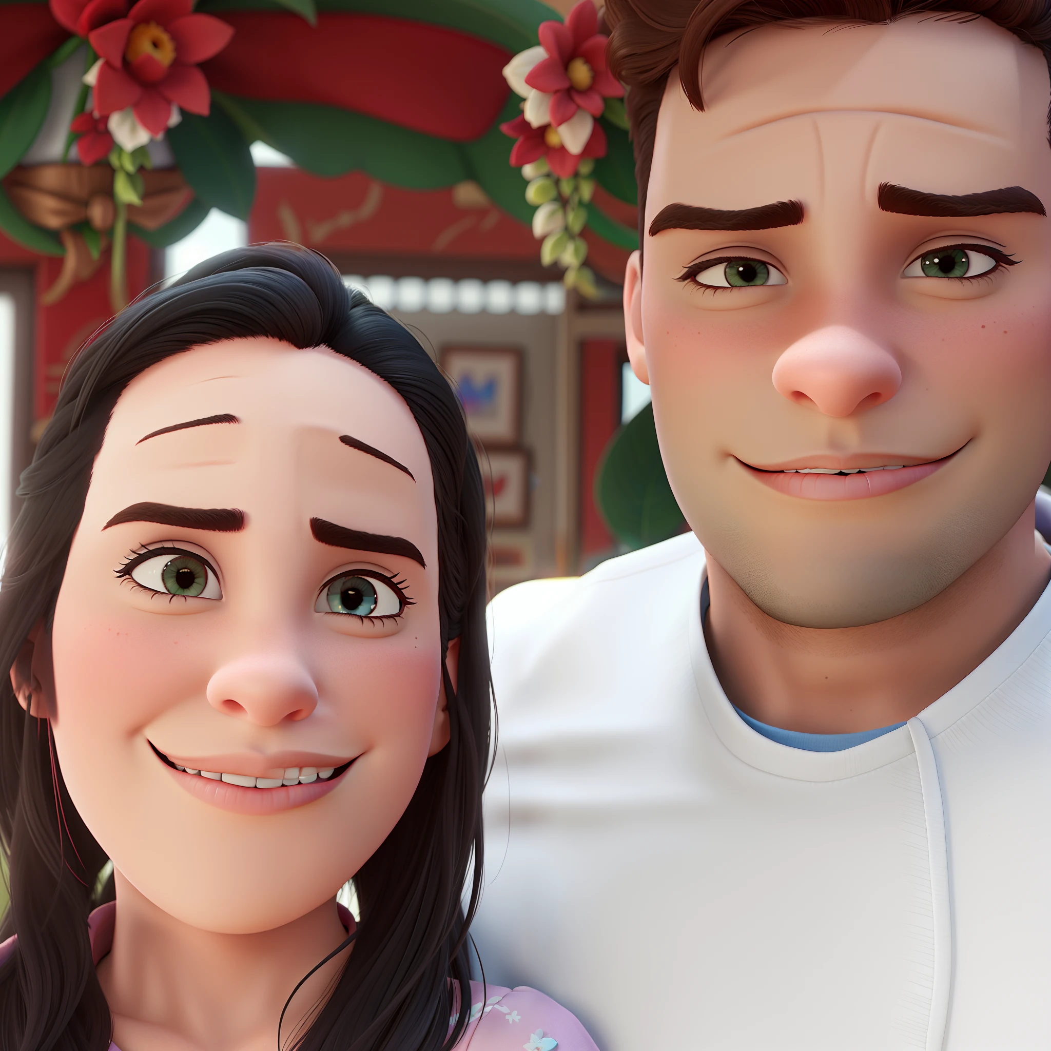 romantic couple, igual aos filmes Disney Pixar