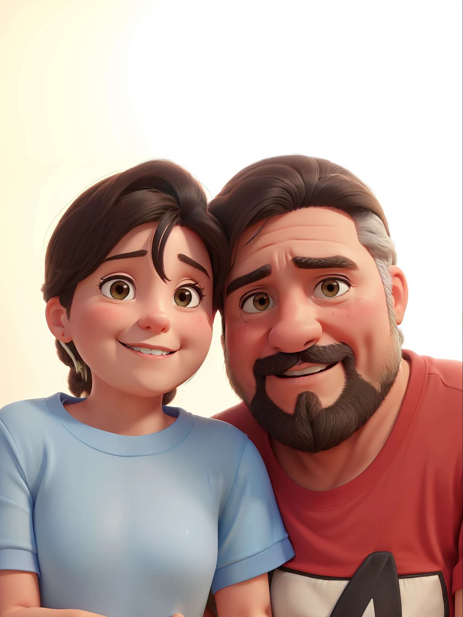 Marina is a 3-year-old girl with pink hair and brown eyes. She's wearing a blue T-shirt and white shorts...... She's hugging her father, um homem alto, nem magro nem gordo, with a shaved head, wearing prescription glasses and a very large beard. Marina's father is a very kind and loving man. He's always there for her, No matter what happens. Marina loves her father very much and is always happy when she is with him. Marina hugs her father tightly and says she loves him. Her father hugs her back and says he loves her very much too.. They hug for a while, apenas curtindo a companhia um do outro. Marina feels safe and loved when she is with her father. Ela sabe que sempre pode contar com ele para tudo. She is so grateful to have such a wonderful father.