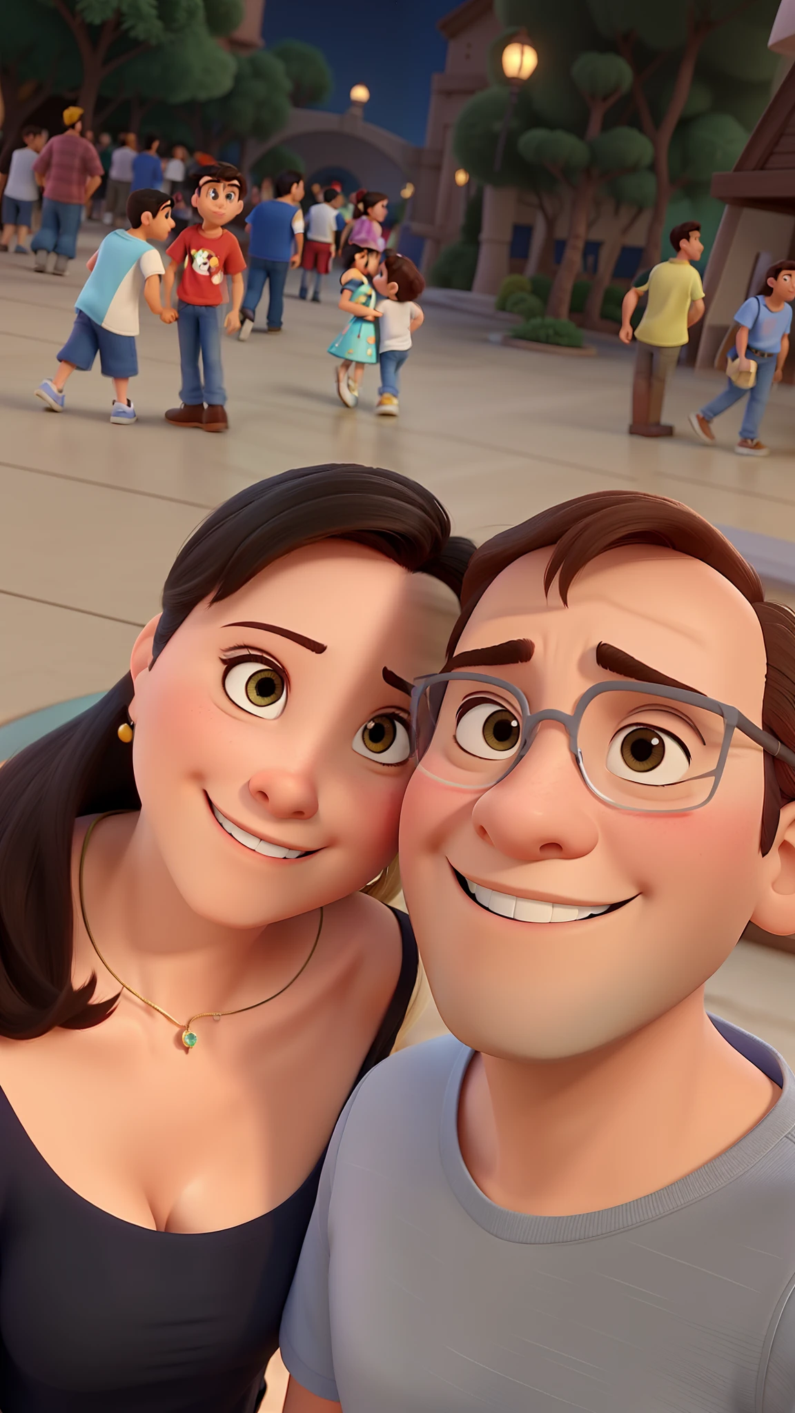 casal no estilo disney pixar, alta qualidade, melhor qualidade