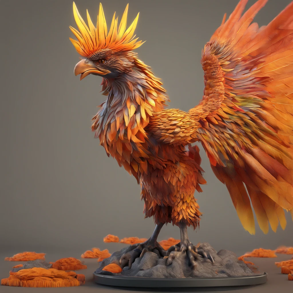 Um mascote de fenix