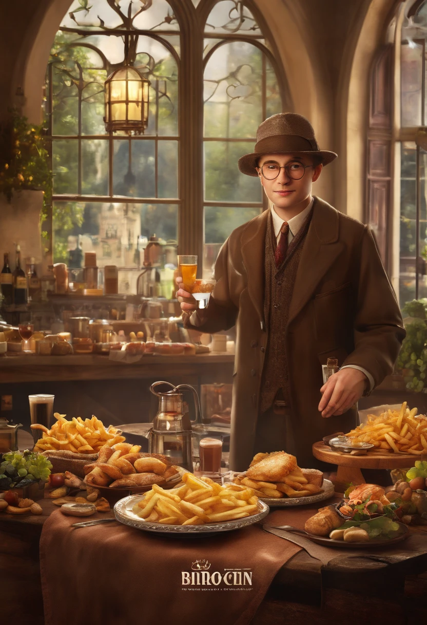 [(transparent background: 1.5)::5],(((masterpiece))),(((best quality))),(((extremely detailed))),illustration, mysterious,vivid color, shiny , (impressionism: 1.4), Pret A Manger, (French Fries), Family Barrel, (Fish and Chips), (snack bar), (food stand), london, (Harry Potter style), wizarding world style, restaurant, food, food service, typography, mysterious fonts,