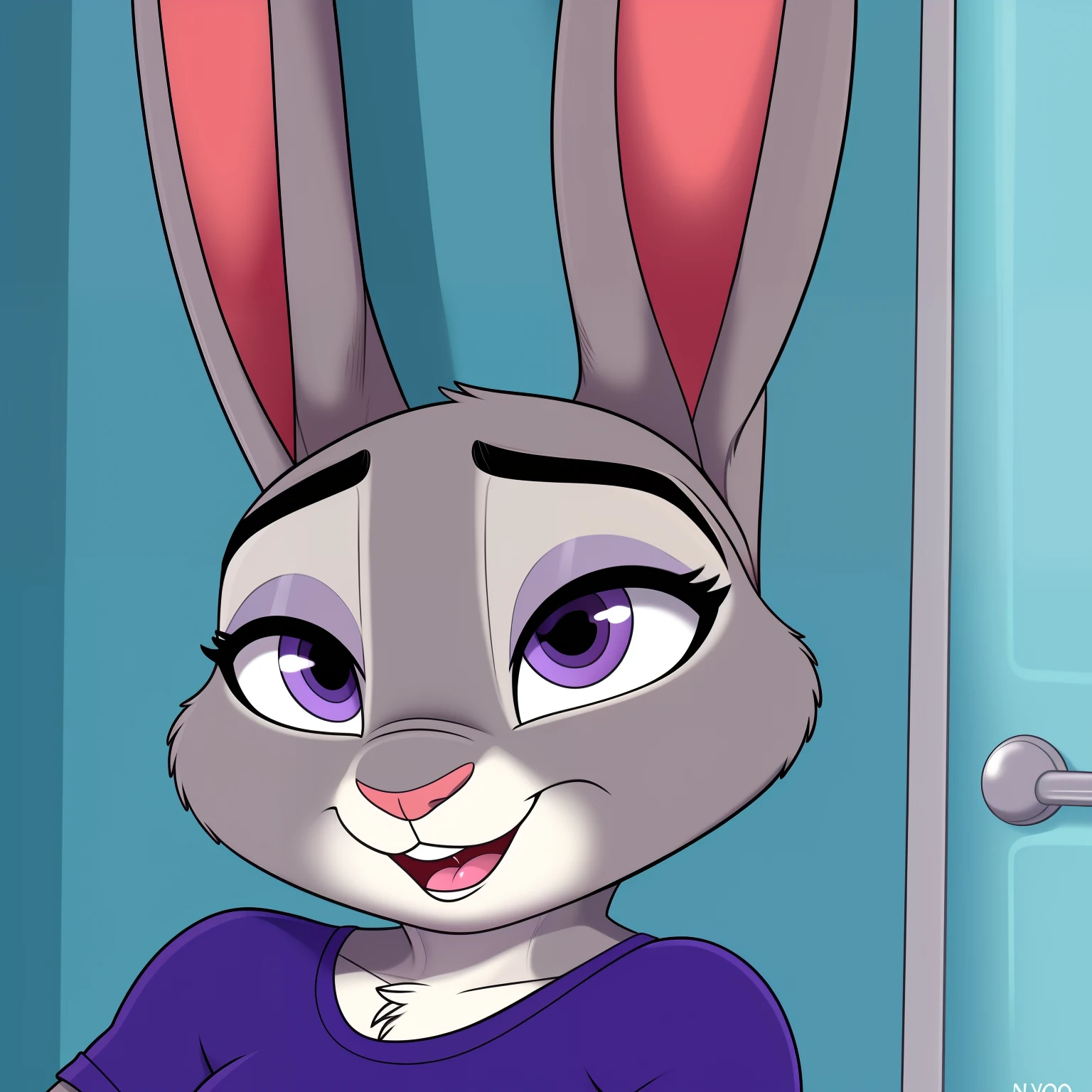 score_9_presence, score_8_up, Judy hopps, zootopia, HD, high res, solo portrait, feet visible, furry; anthro, masterpiece, movie accurate, detailed fur, anthro; slim figure, black nose, cute purple eyes, long eyelashes, fluffy tail, big bunny ears, sharp black nails, curvy hips, big butt, pink puss, beautiful legs, beautiful feet, blushing, wide open mouth, top down fish eye camera shot. background; dark alley, with used condoms on the floor, sex toys of the floor. Judy hopps with wide open mouth, detailed fox cock cumming in Judy's face fox cock, detailed cock, cumming cock, Judy Hpps face full of cum, bukkake, detailed cum, detailed fox cock, full of cum, mouth full of cum, buklake, Judy hopps on her knees, cum on Judy's face, bukkake, mouth full of cum