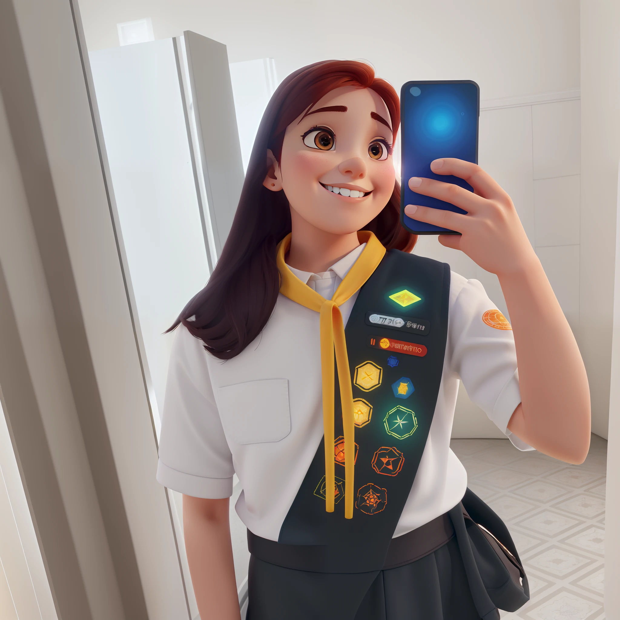 (master part:1.4), (best quality:1.4), fantasia, extremamente detalhado, intrincado, hiper detalhado, illustration,soft lighting, 1girl, orange hair_flor, vestir, Curvar_sobre , sorriso, (perfeito_rosto), sentado, mesa, ornado, intrincado, dramatic lighting, 4k, circunstanciado_Background Story, caustics, cheio_corpo, digital_illustration, De_lado