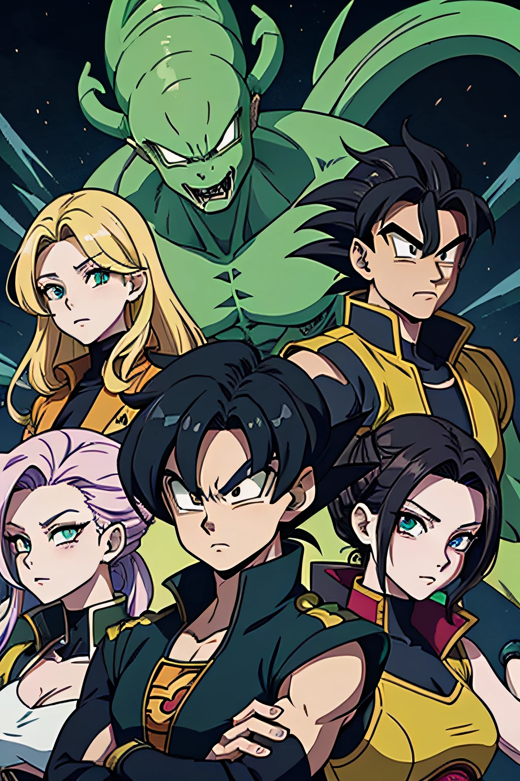 An alien snake villain, personagem estilo anime, como um Personagem de anime, estilo anime masculino, Personagem de anime, inspirado em Dragon Ball, arte por Akira toryama