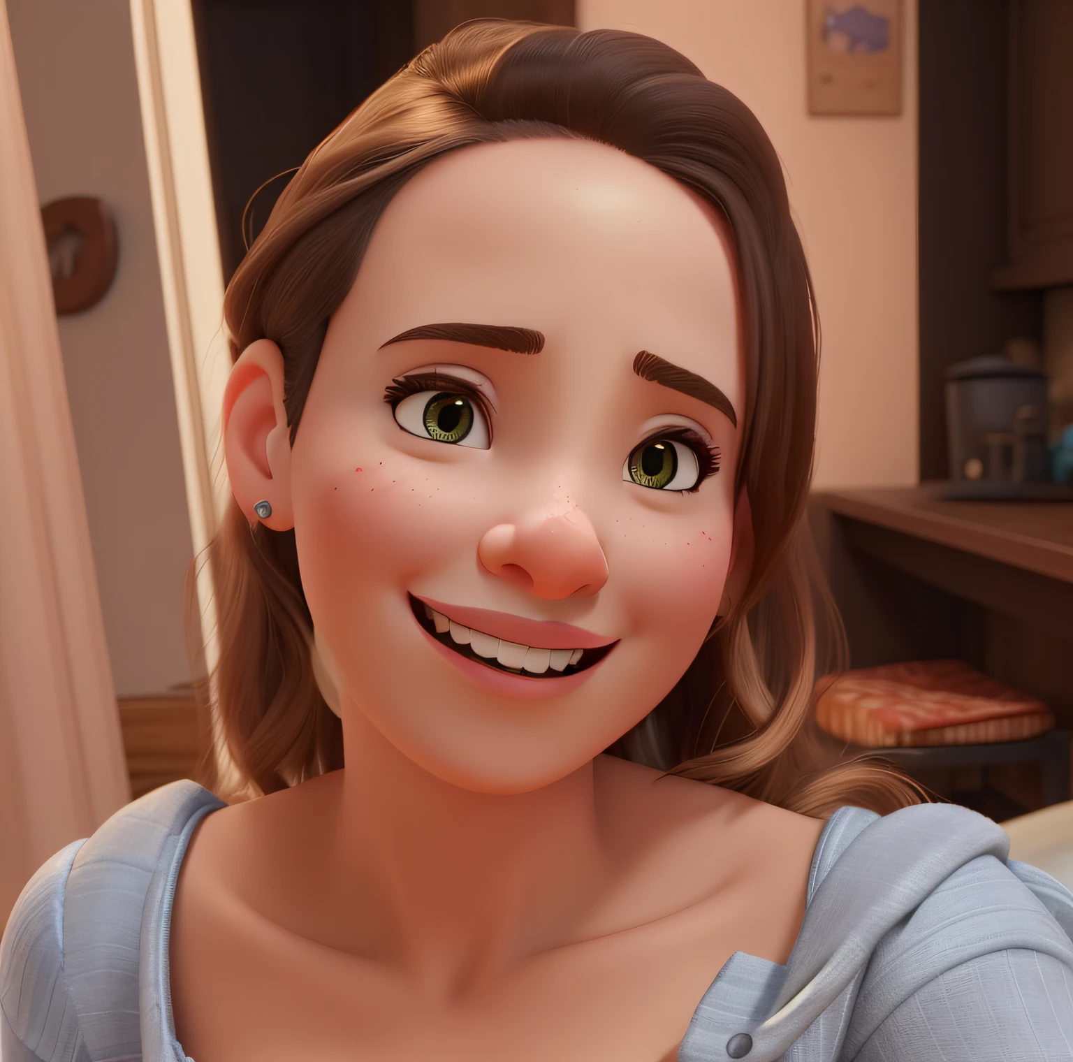 Uma mulher no estilo pixar, alta qualidade, 4k, melhor qualidade