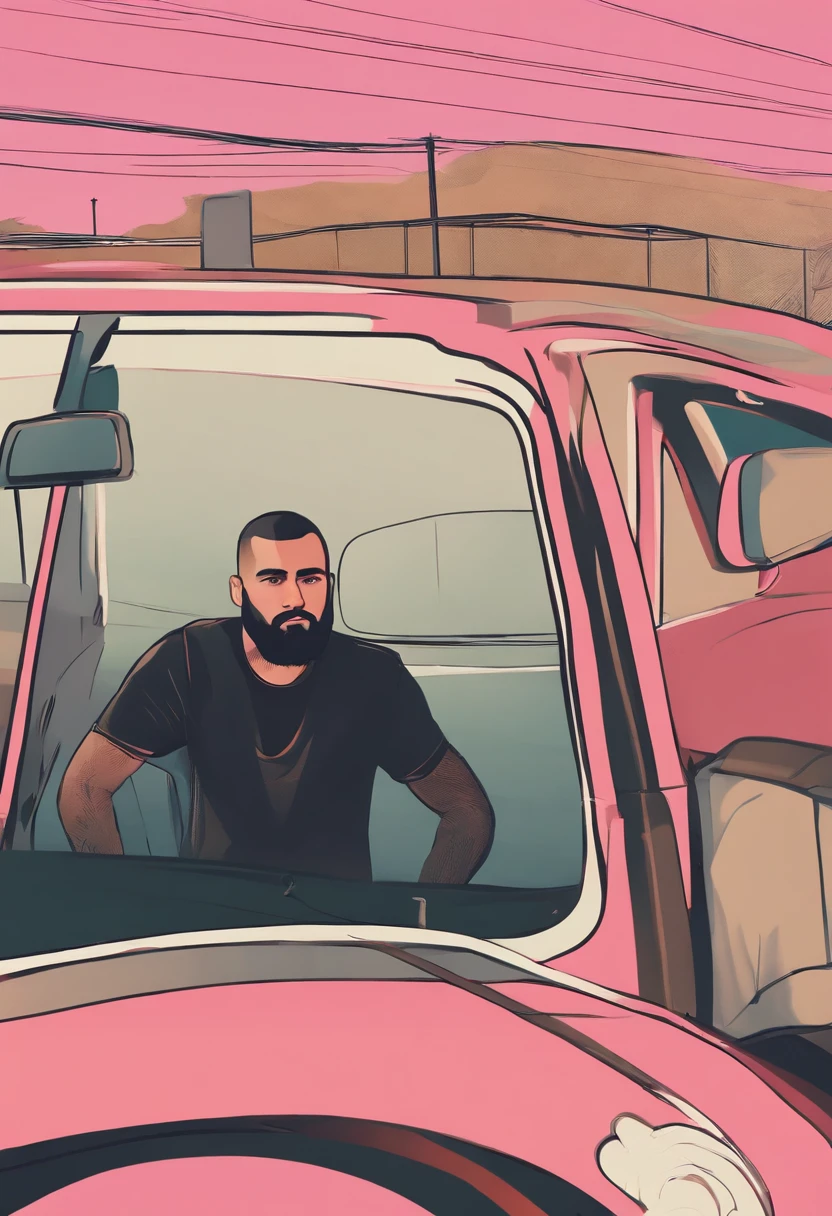 there is a man with a beard and a pink shirt, Alex, Postagem no Reddit, 2 7 anos, Mohamed Chahin, Fotografia selfie 8k, Estilo Zigor Samaniego, foto de perfil profissional, imagem de qualidade muito baixa, 2 8 anos, Estilo Mohamed Chahin, 2 9 anos, Aykut Aydogdu, 2 3 anos