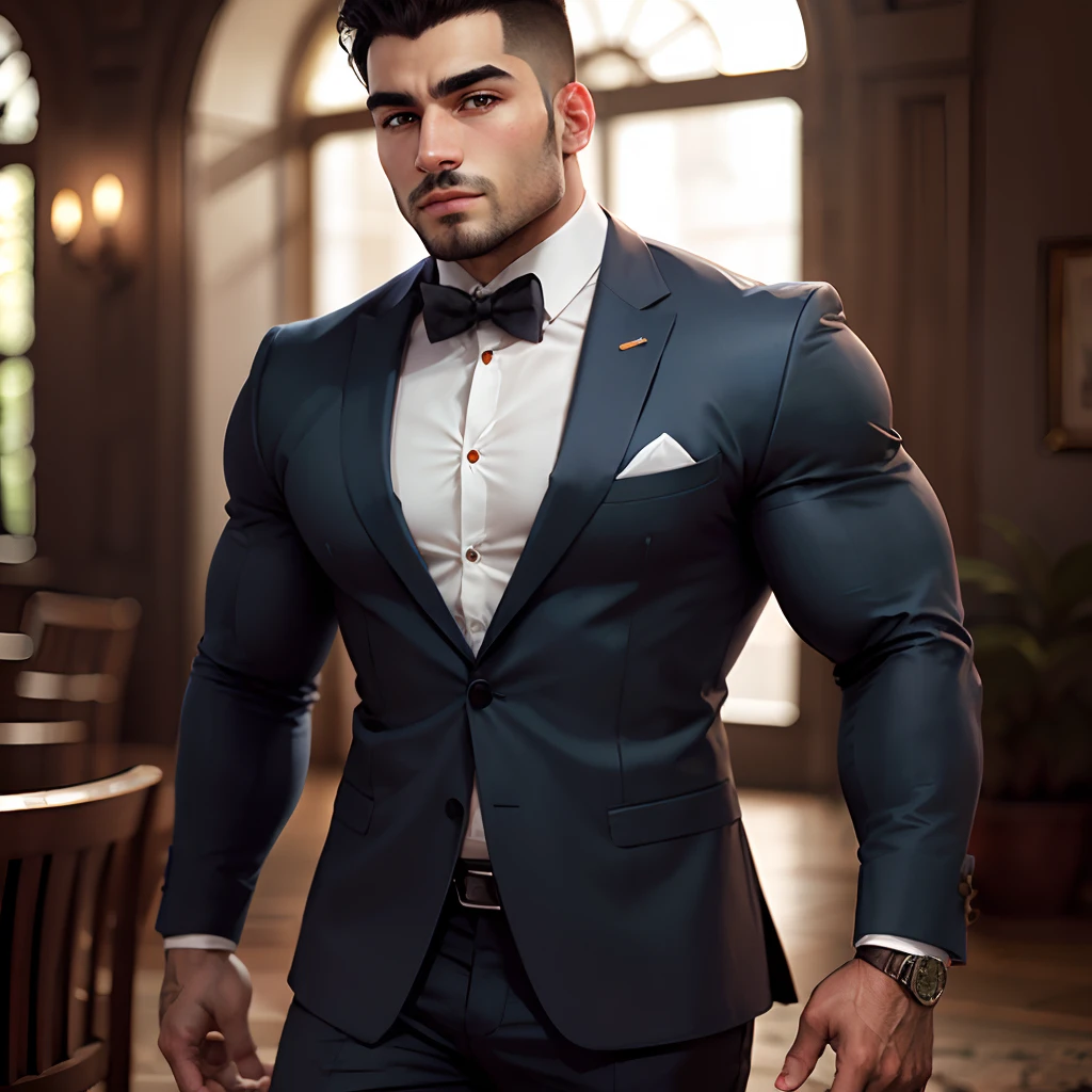 Persian bodybulder man in suit