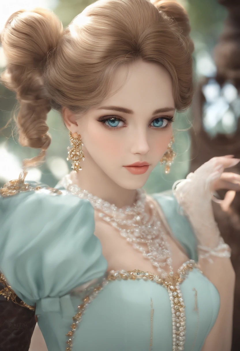 1girl, aqua eyes, back, franja, bareshoulders, luvas pretas, olhos azuis, pigtail, Gargantilha, Brincos, luvas sem dedos, from behind, Luvas, cabelos grisalhos, propriedade, suit jacket, jewelries, cabelos longos, Olhando para o Viewer, Looking back, nail polish, fora do ombro, separated-lips, penetrante, rabo-de-cavalo, jaqueta vermelha, sozinho, parte superior do corpo,Baiyi,[[Realistic]],(pele brilhante),(master part:1.4),(best quality:1.4)