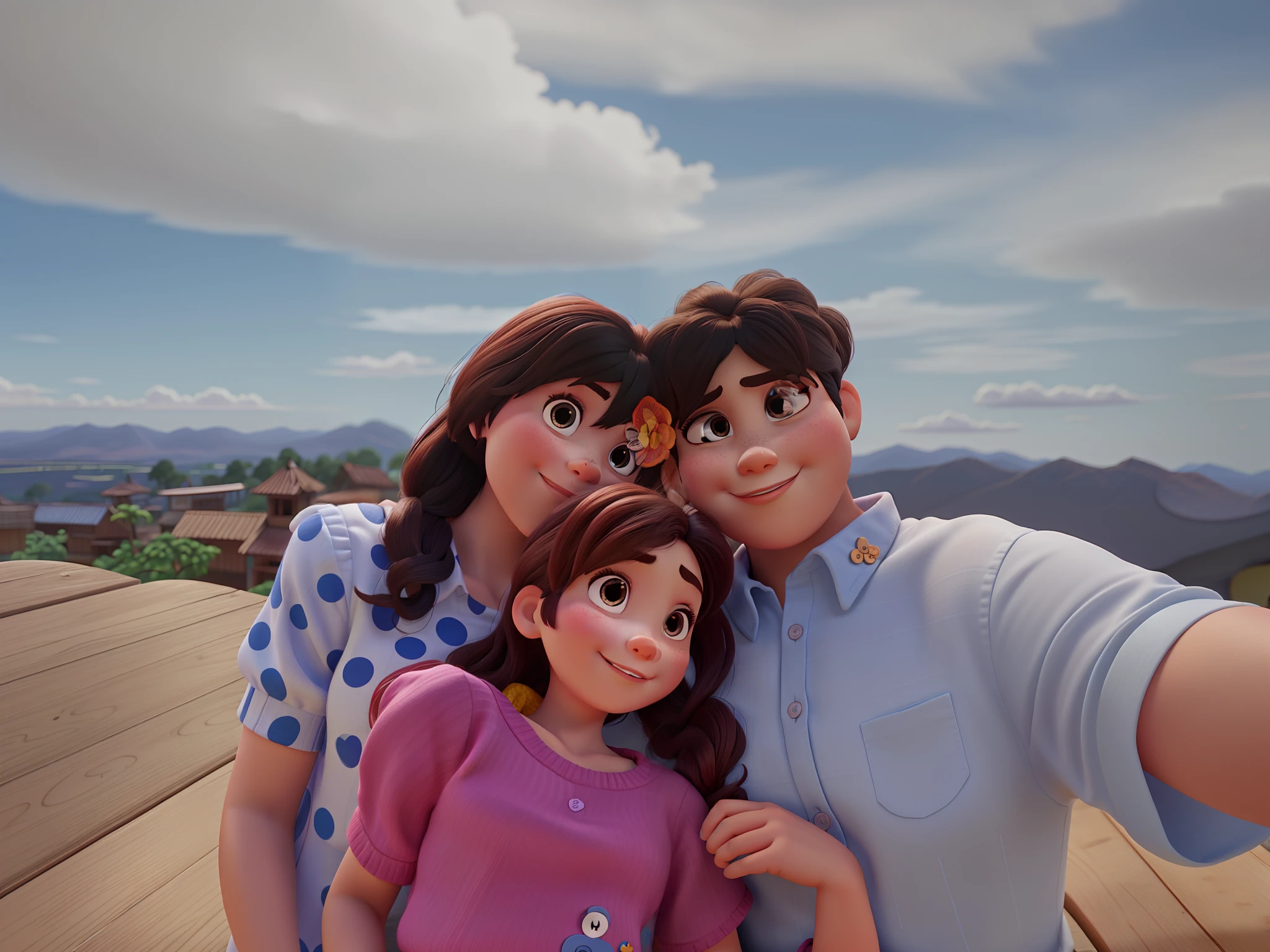 pai, Mother Baby Girl Small Hair, Disney pixar |