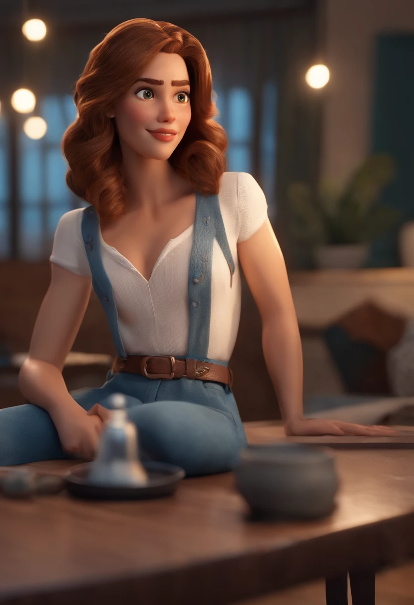 personagem dos desenhos animados de um casal, com um homem adolescente branco, alto, gordinho, olhos verdes, e uma garota adolescente branca, baixinha, cabelo castanho com as pontas loiras, Honey Eyes Animation Character, Caractere estilizado, animation style rendering, 3D estilizado, Arnold Maya render, 3 d render stylized, toon render keyshot, Personagem 3D, Personagem 3D, 3d rendering stylized, 3 d character render, personagem de desenho animado, Personagem de close up, Pose de personagem, (Estilo Pixar) (master part:1.2) (Bokeh) (melhor qualidade) (pele detalhada) (textura detalhada) (8k) (argila) (Cinematic lighting) (foco nítido