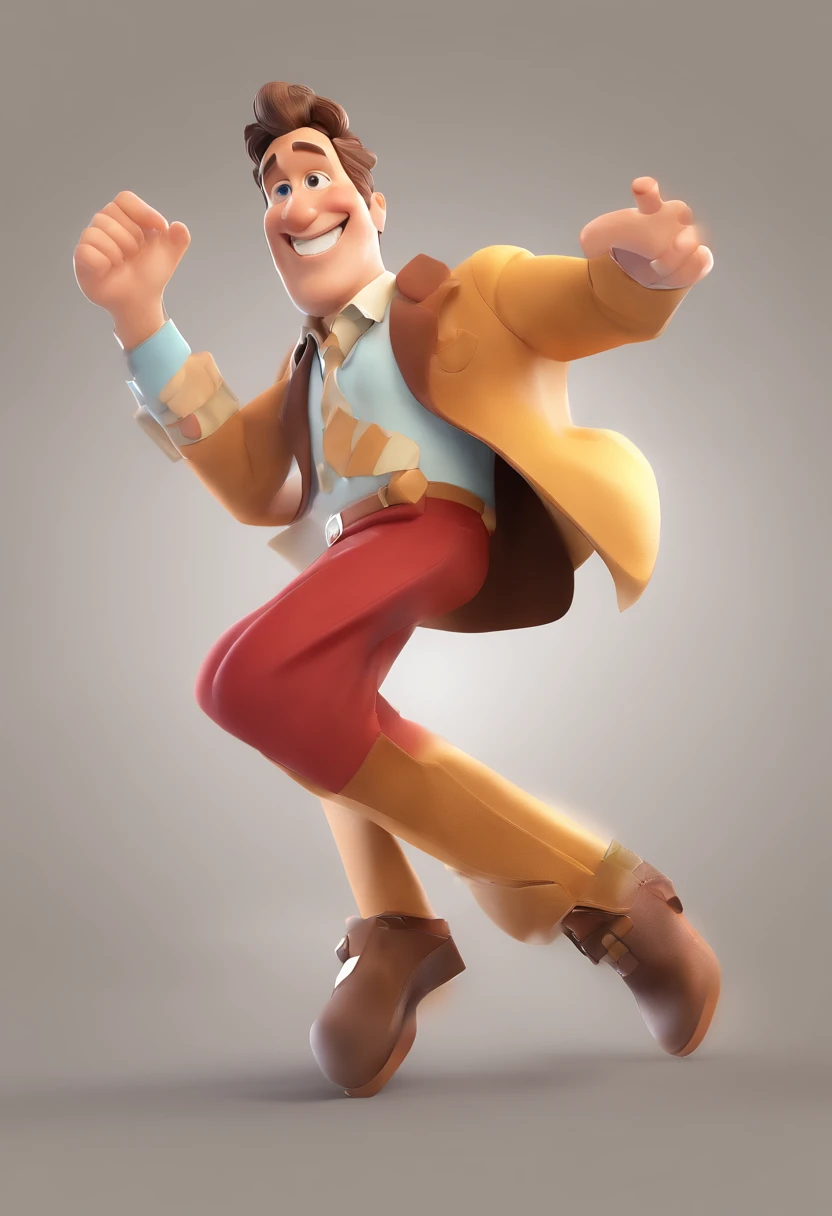 Smiling Man Illustration, sorriso insano, Homem de pele marrom com um sorriso gigante, happily smiling at the camera, sorriso atrevido, he's smiling, sorriso muito grande, Macho sorridente, foto de perfil headshot, rindo sorriso enorme, desenhando no estilo de Arte 3D, c4d, fundo de cor branco puro, estilo disney, estilo pixar render ilustracao Super Detalhe, 8k