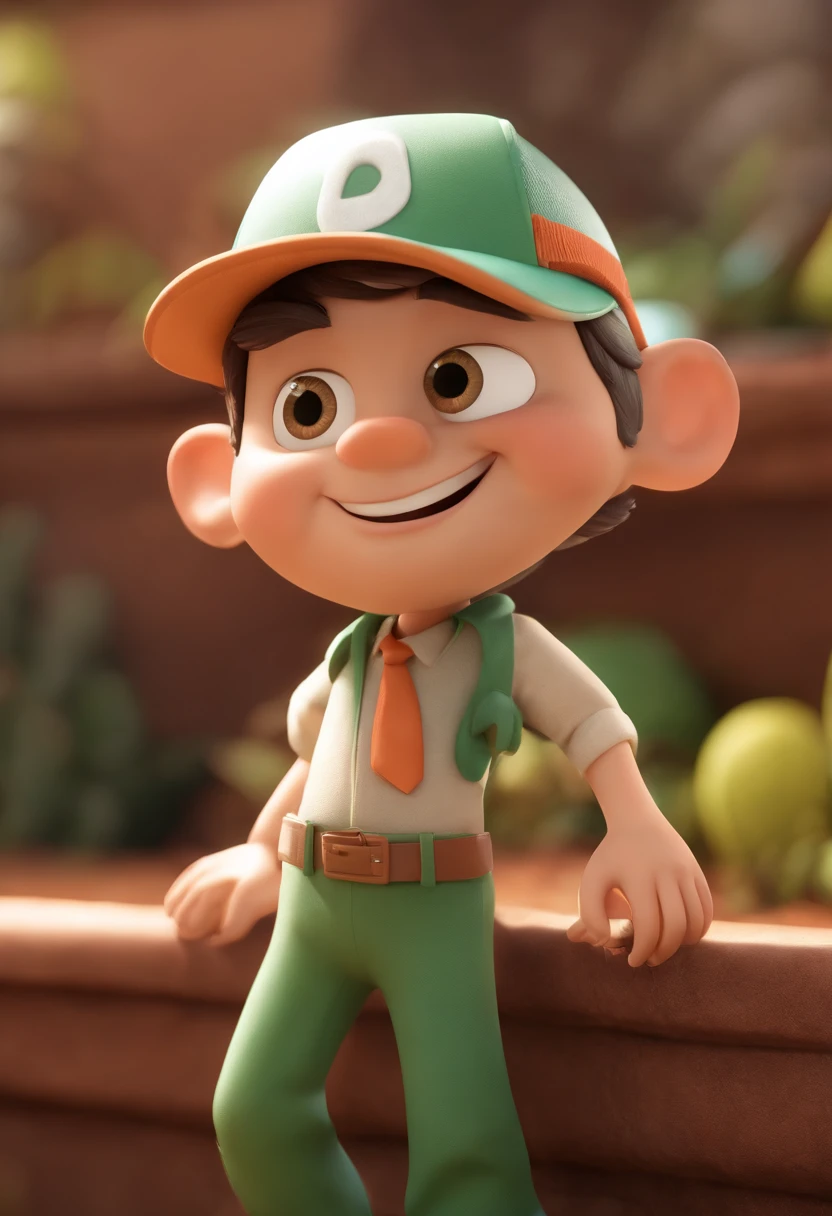 personagem dos desenhos animados de um homem de camisa branca, animation character, Caractere estilizado, animation style rendering, 3D estilizado, Arnold Maya render, 3 d render stylized, toon render keyshot, Personagem 3D, Personagem 3D, 3d rendering stylized, 3 d character render, personagem de desenho animado, Personagem de close up, Pose de personagem, (Estilo Pixar) (master part:1.2) (Bokeh) (best quality) (pele detalhada) (textura detalhada) (8k) (argila) (Cinematic lighting) (foco nítido