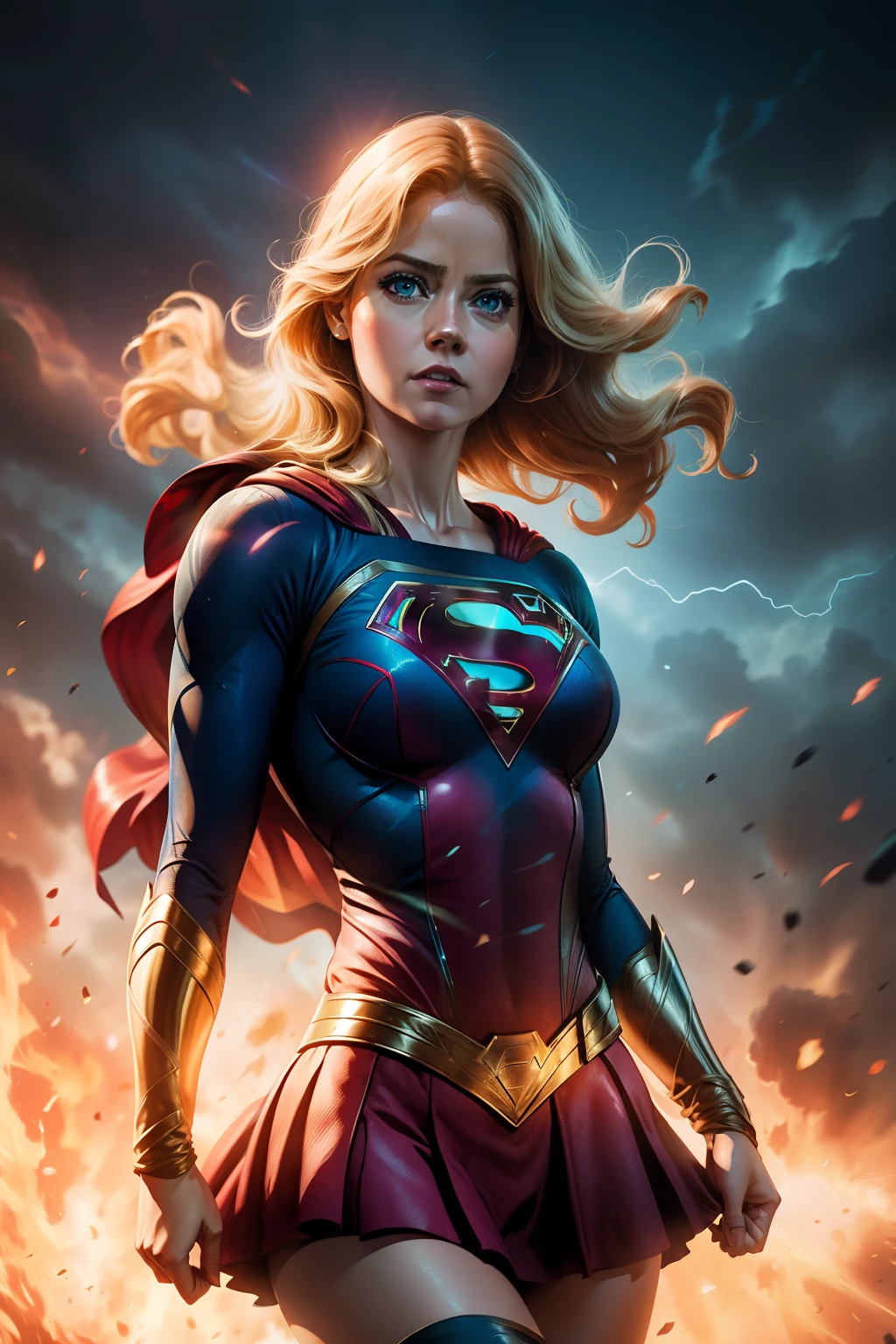 Amy Adams como Supergirl, Realistic, highes definition, Ultra resolution, Fujifilm XT3, circunstanciado, 64 mil,   -