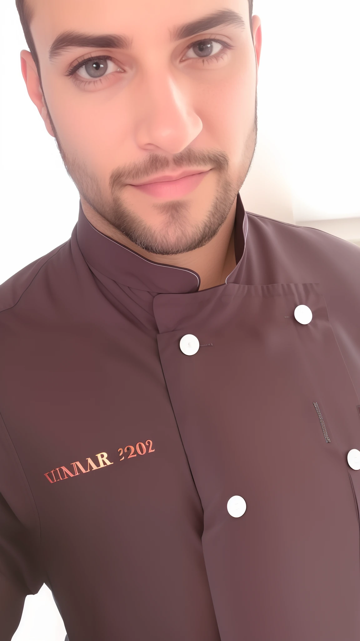 Homem com uniforme de chef posando para foto, melhor chef, Vestindo o uniforme da RR Diner, Foto de perfil, chef feliz, foto do perfil, album photo, vestido como um chef pasteleiro, cooked to perfection, Detalhes adicionais, pronto para comer, inspired by François Bocion, close up foto de retrato, close - foto retrato acima, retrato!!, usando avental