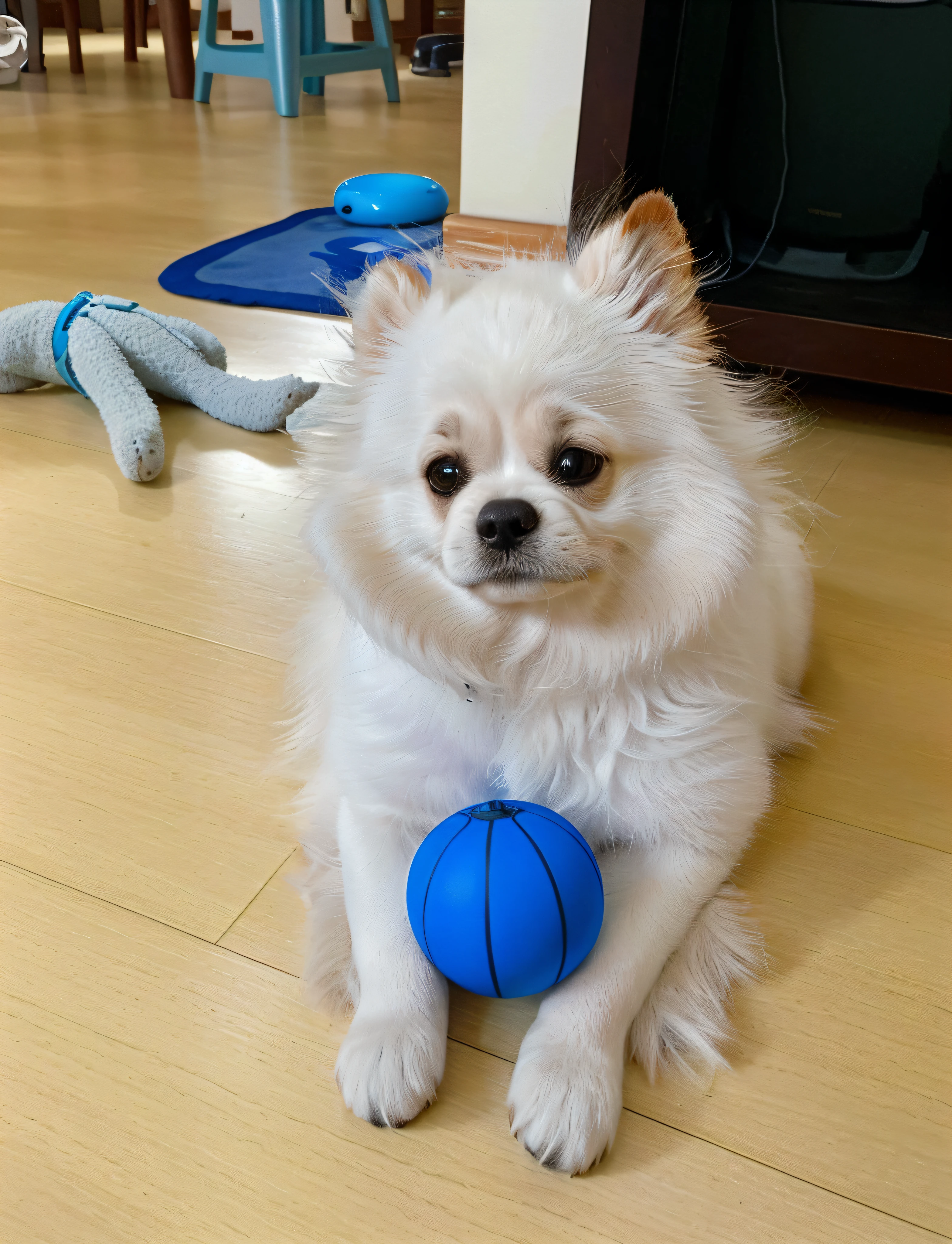 um cachorro estilo disney Pixar, alta qualidade, melhor qualidade com uma bola --auto