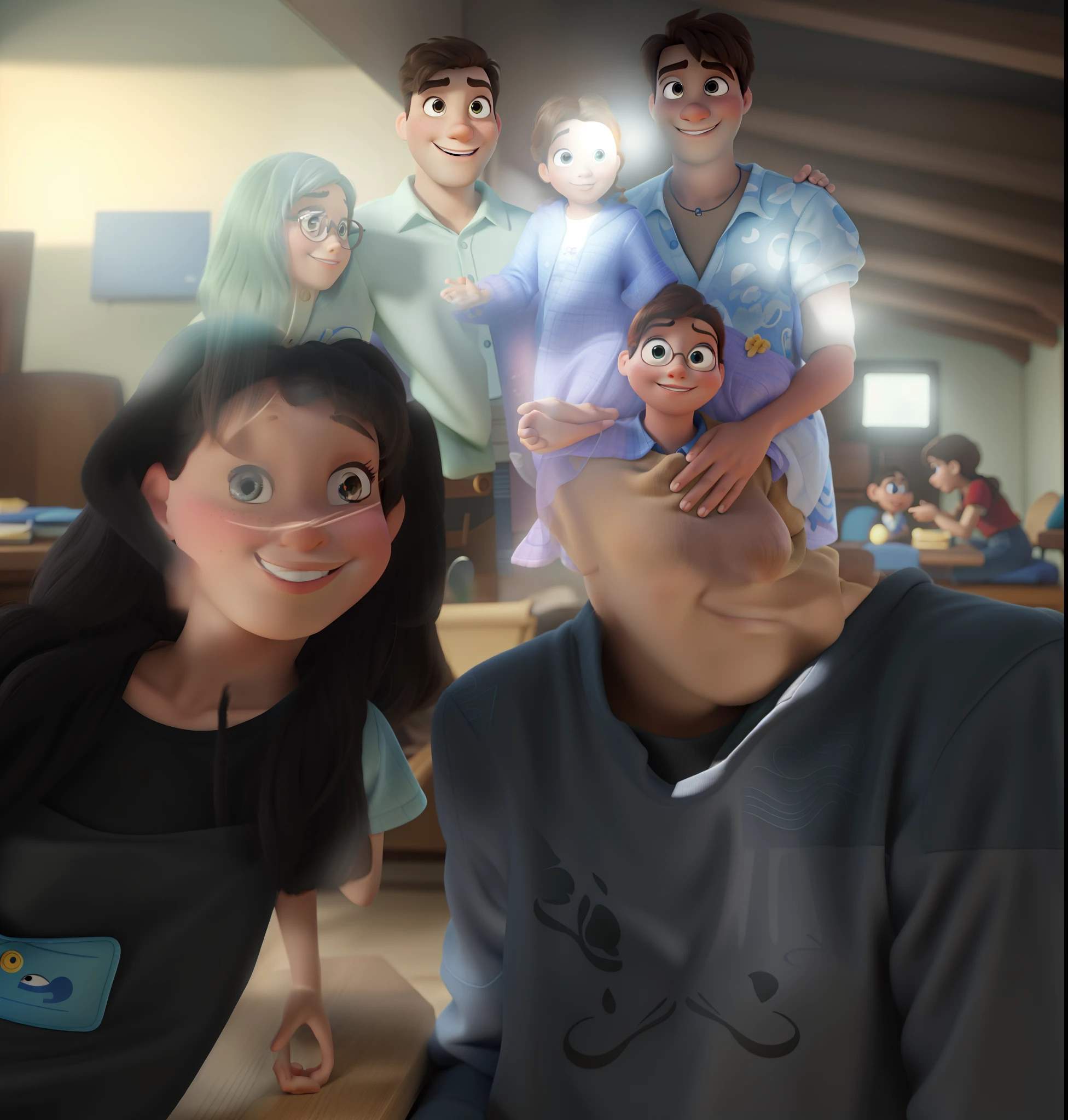 Disney Pixar Style Family, alta qualidade, melhor qualidade