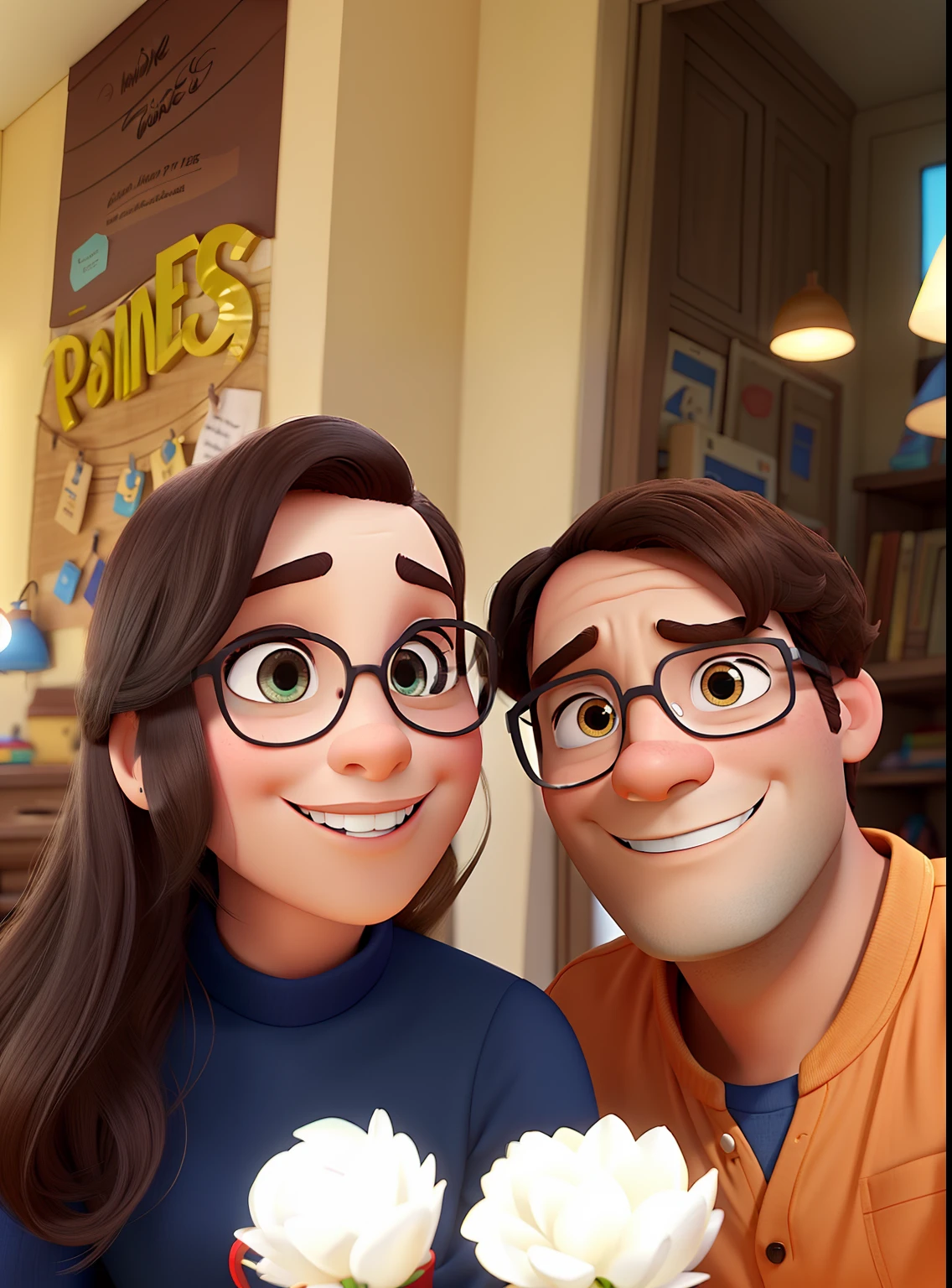 Mulher e homem estilo Disney pixar ,alta qualidade,melhor qualidade