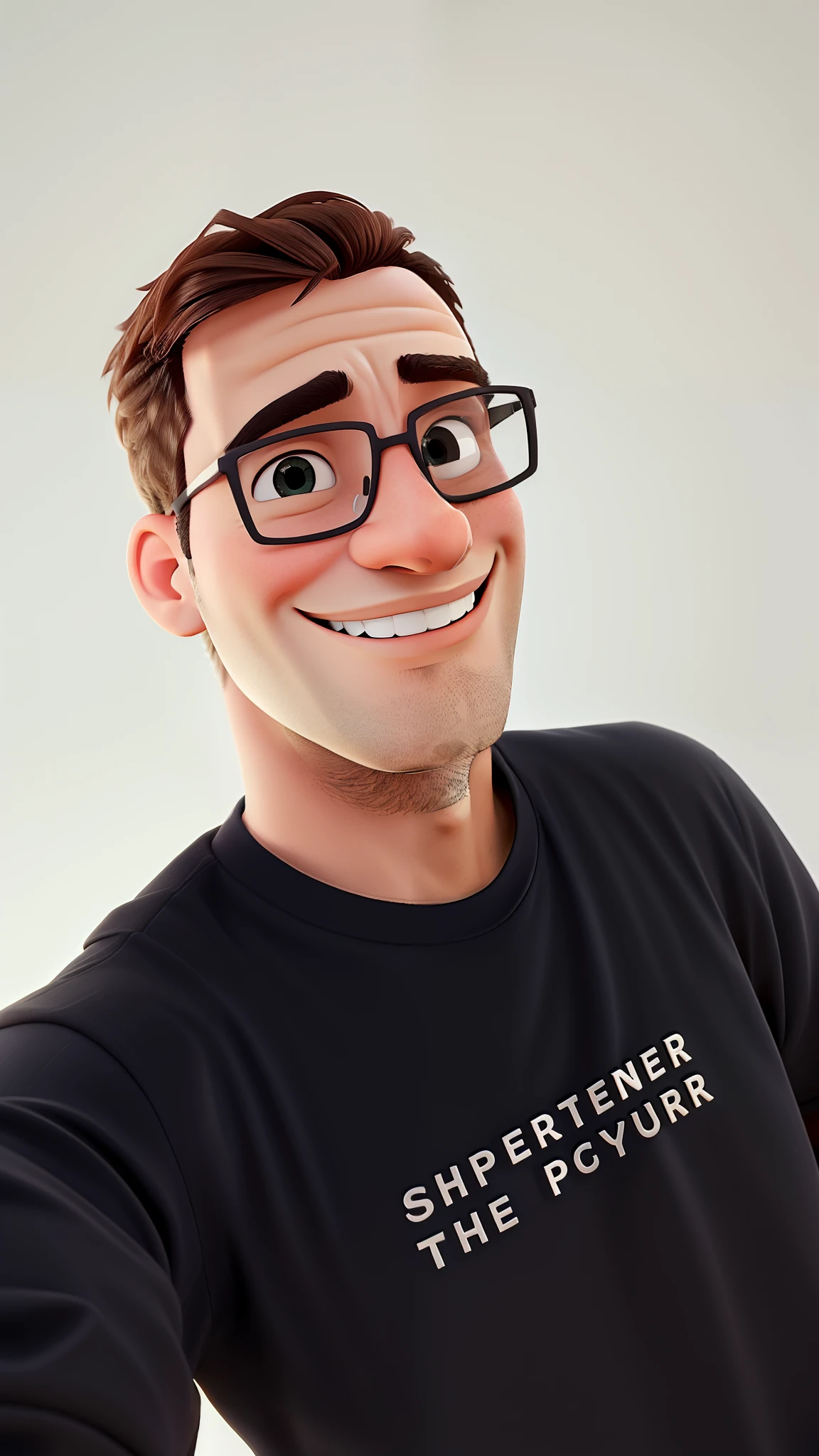 Homem sorrindo para um selfie