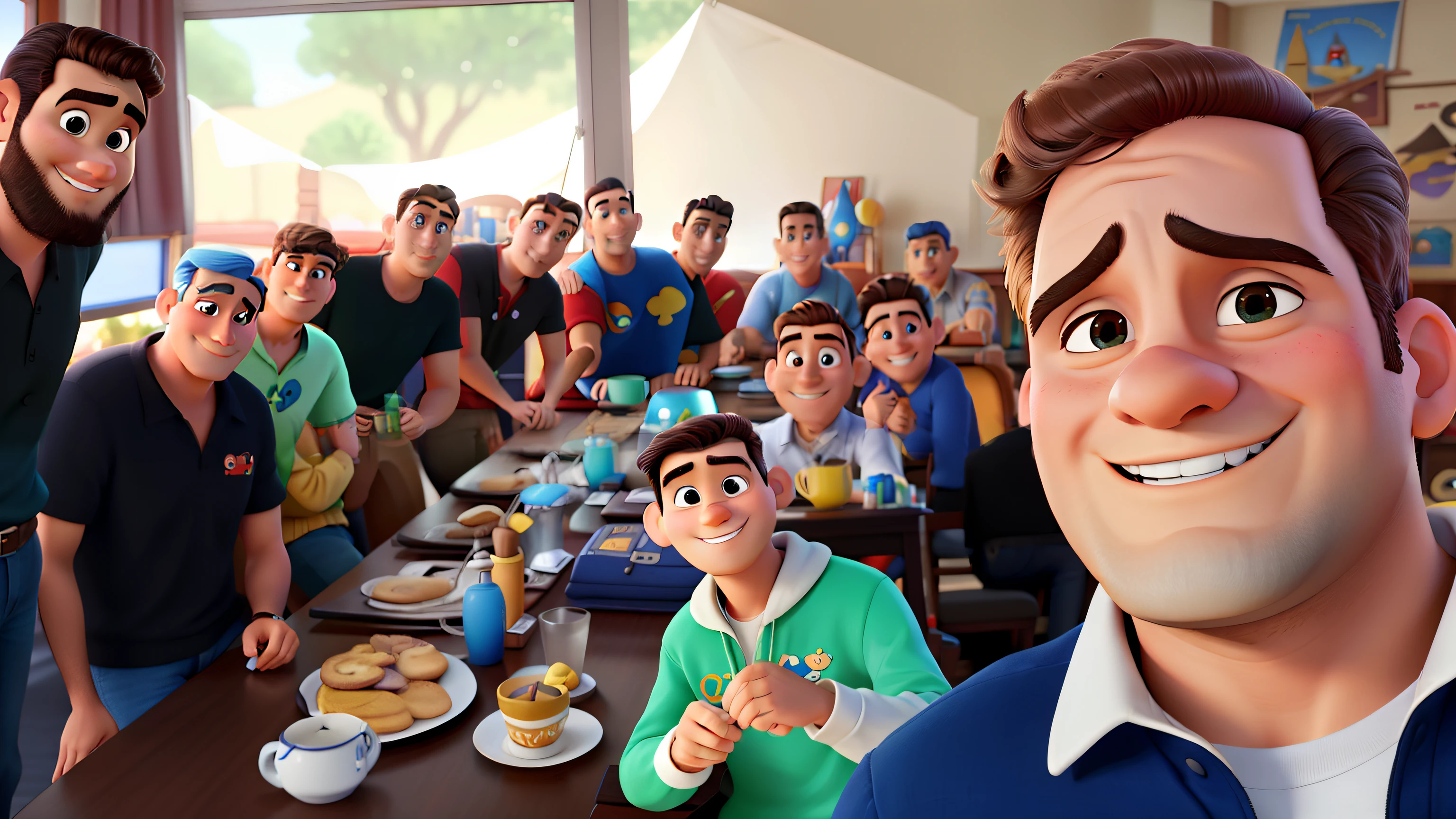 homens 50 anos estilo disney pixar, alta qualidade, melhor qualidade