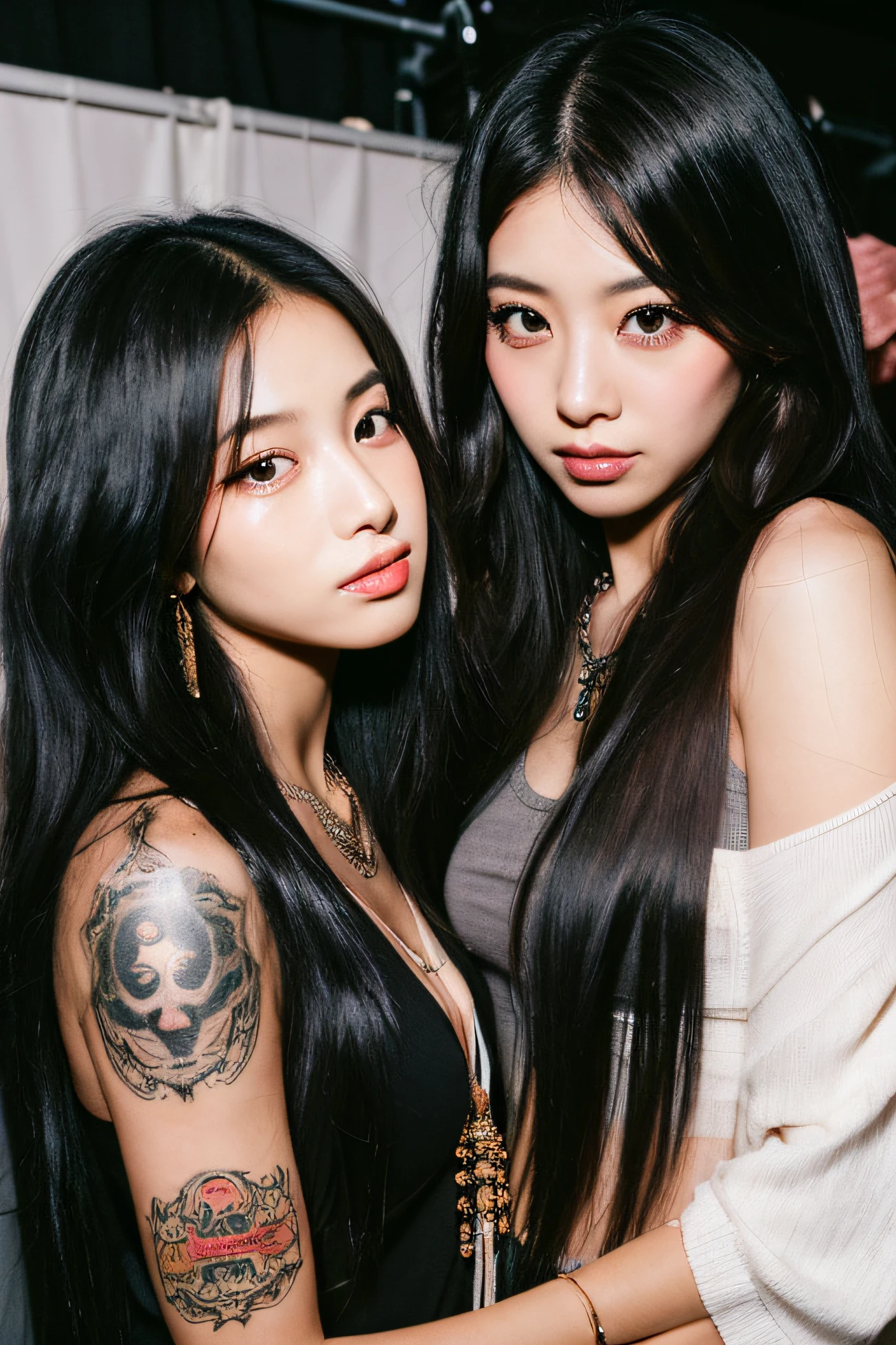 A lot of cannabis on the table、Cannabis buds、Woman smoking cannabis in the park、Massive amount of white smoke from the mouth、Tattoos on the body