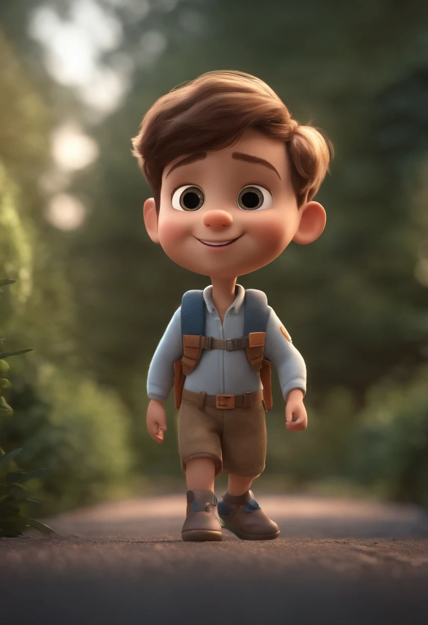 a happy cute kid standing short hair, vestindo uma fantasia espacial, , fundo branco, barnet, Tom, Estilo Pixar, ....3d, desenhos animados, rosto detalhado, asymmetrical 16k