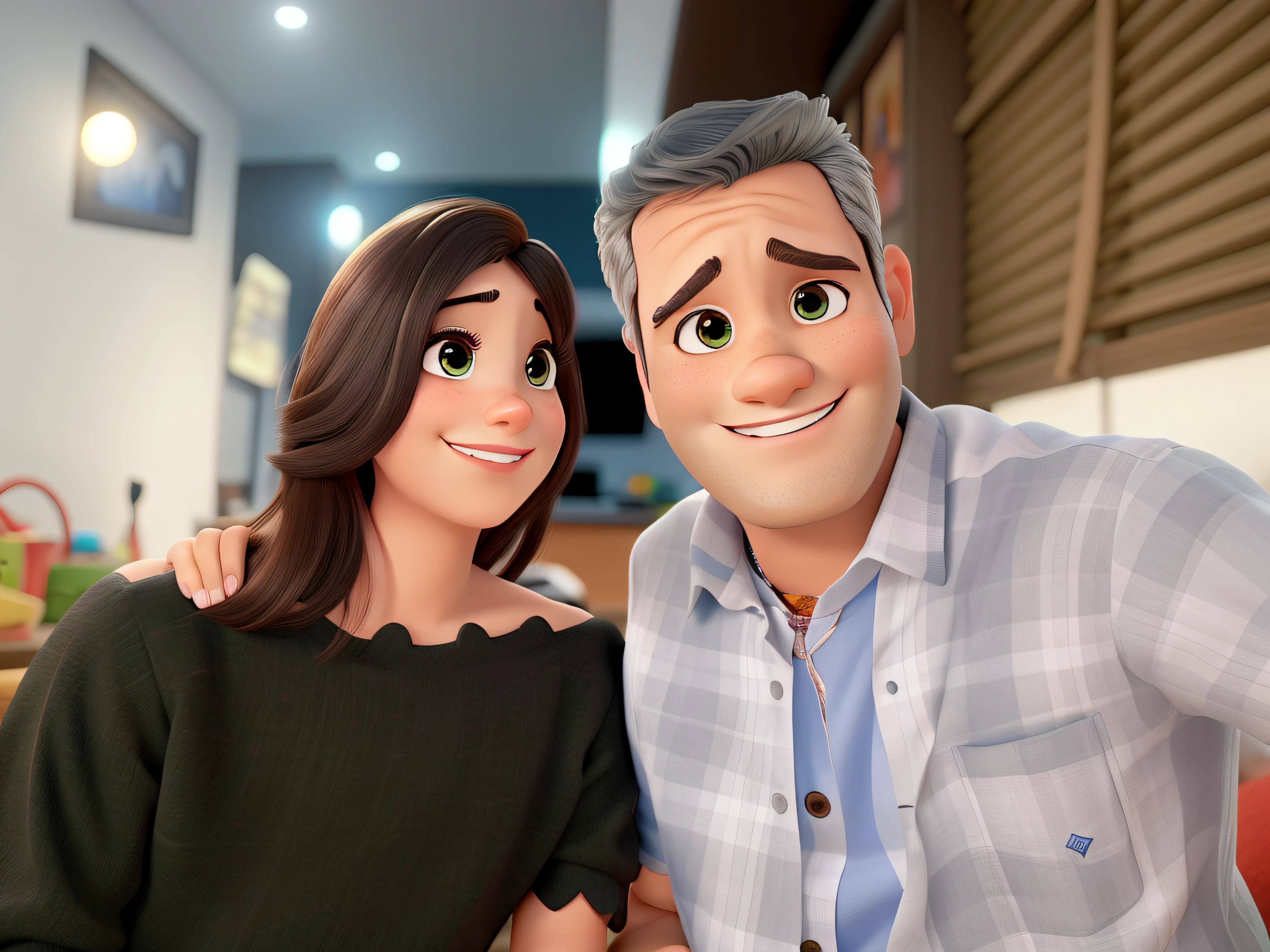 um casal bonito estilo pixar em alta qualidade e melhor qualidade