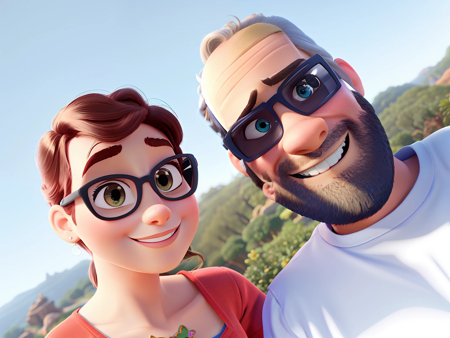 Mulher e homem estilo Disney pixar ,alta qualidade,melhor qualidade