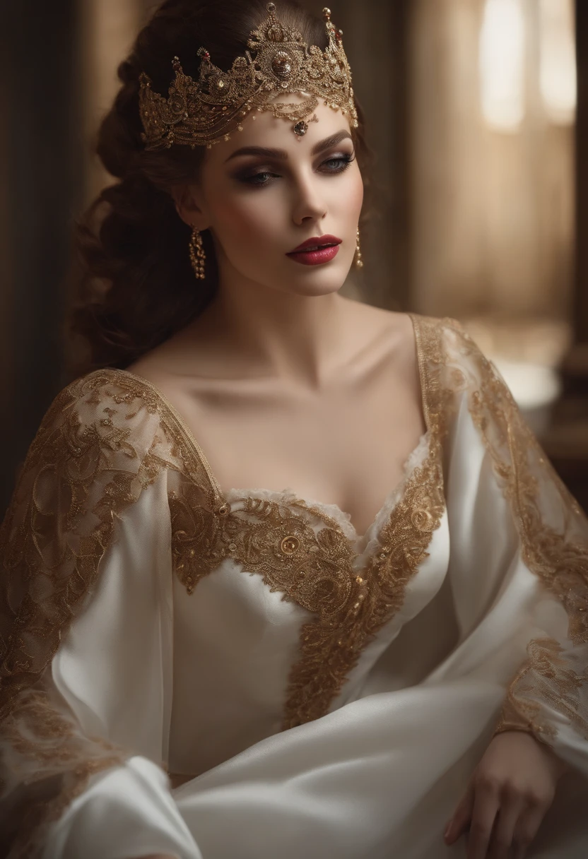 master part, extremely high quality, (foco sozinho), (rosto perfeito:1.1), (High detail:1.1),Dramatic, 1 cara, (pale skin), longos cabelos brancos, olhos brancos, [sobrancelhas claras], sozinho, venetian mask, terno de luxo branco, umbigo coberto, pouty lips, coberto, ballroom, Antecedentes detalhados, Arte de Artgerm e Greg Rutkowski,  Cinematic lighting, Roses