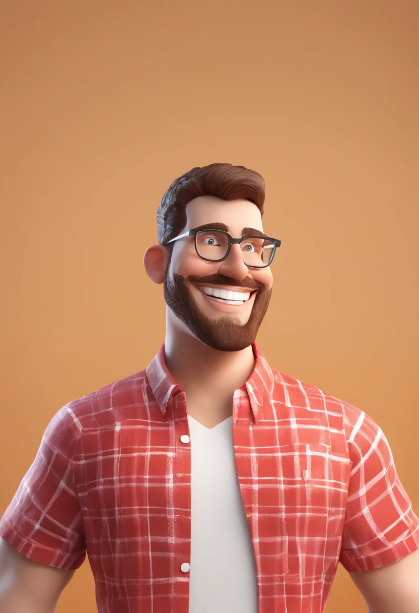 Smiling Man Illustration, sorriso insano, Homem de pele marrom com um sorriso gigante, happily smiling at the camera, sorriso atrevido, he's smiling, sorriso muito grande, Macho sorridente, foto de perfil headshot, rindo sorriso enorme, desenhando no estilo de Arte 3D, c4d, fundo de cor branco puro, estilo disney, estilo pixar render ilustracao Super Detalhe, 8k